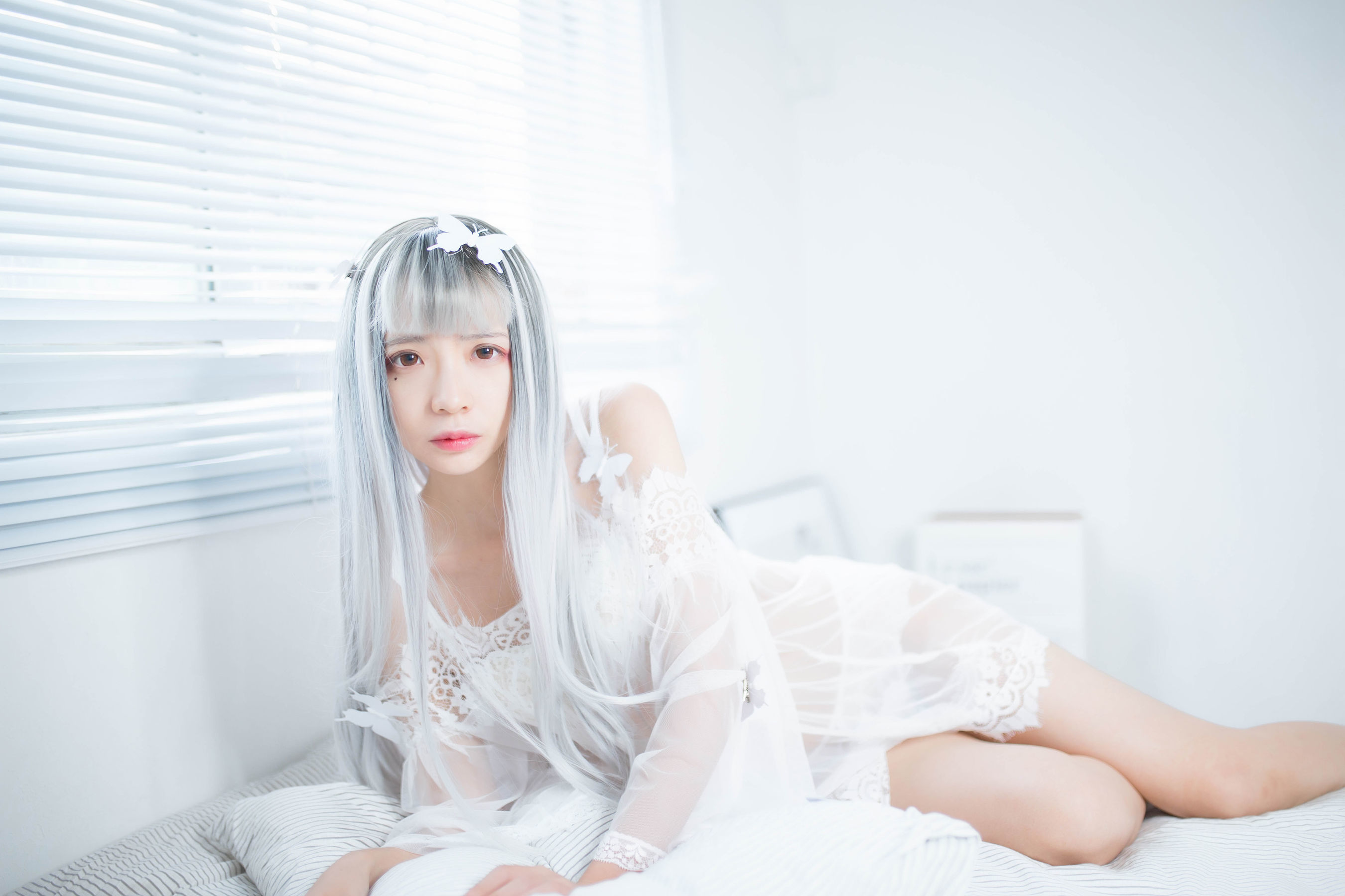 [网红COSER] 疯猫ss - 透明白纱/(33P)