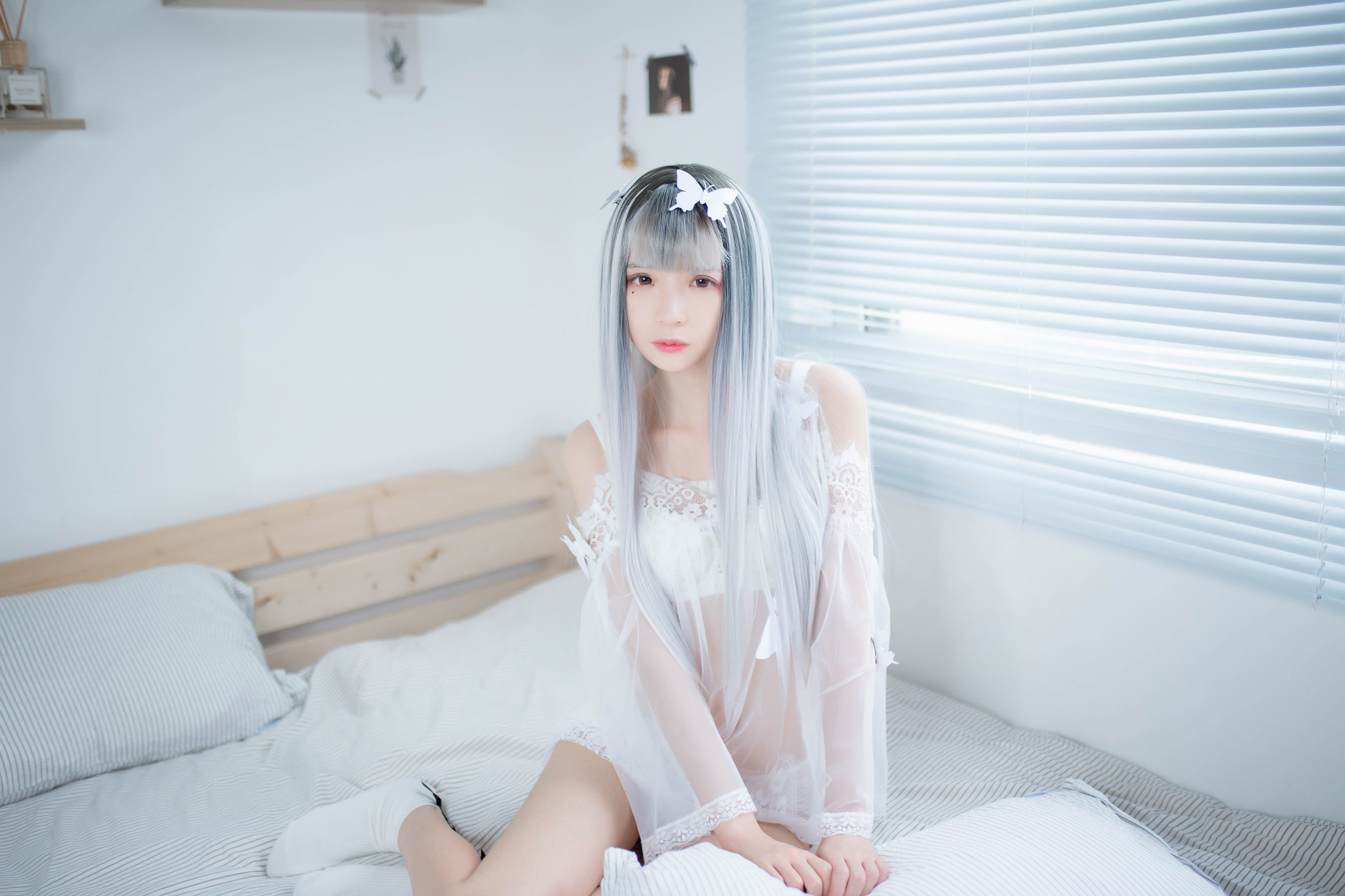 [网红COSER] 疯猫ss - 透明白纱/(33P)