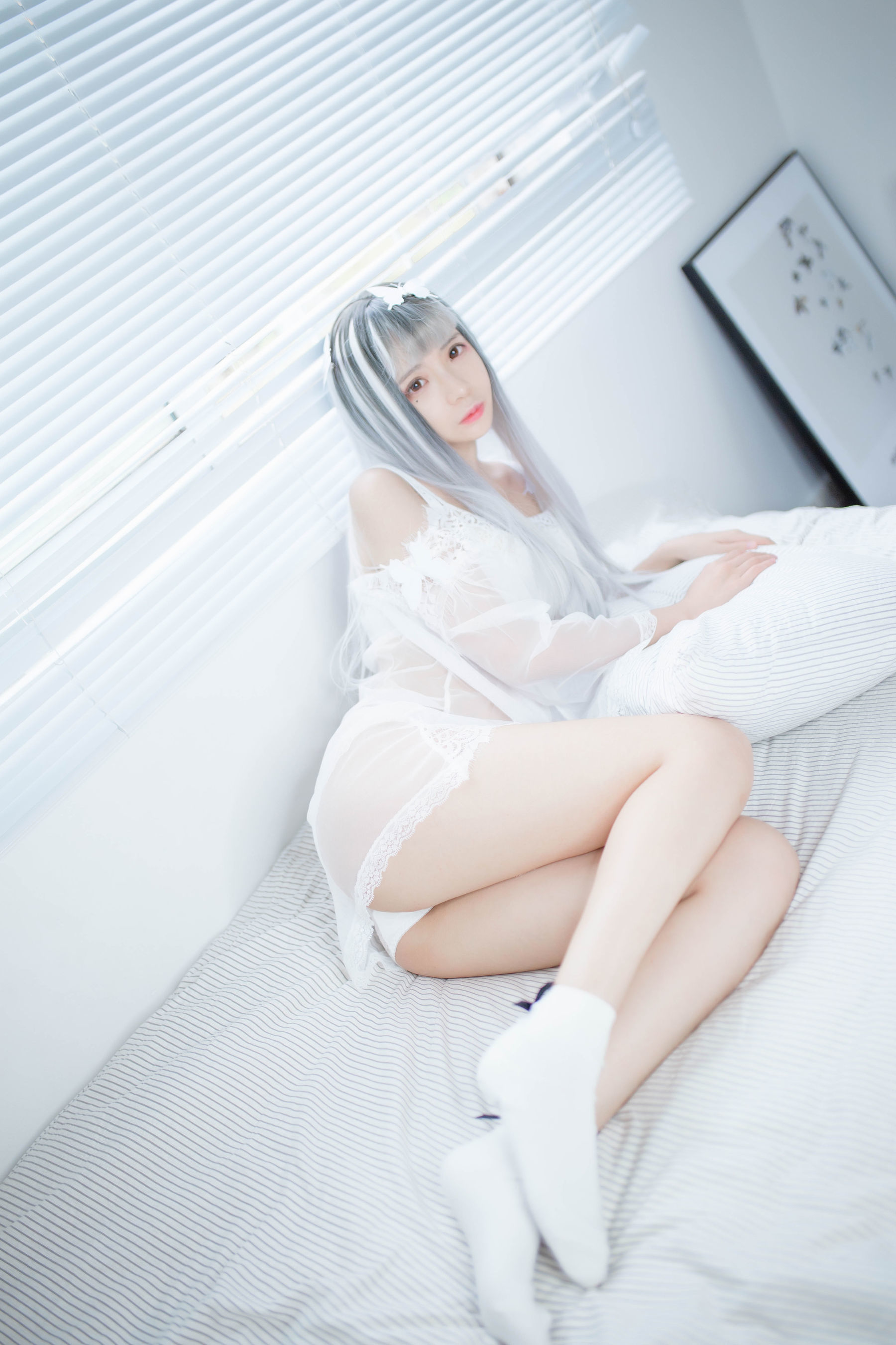 [网红COSER] 疯猫ss - 透明白纱/(33P)