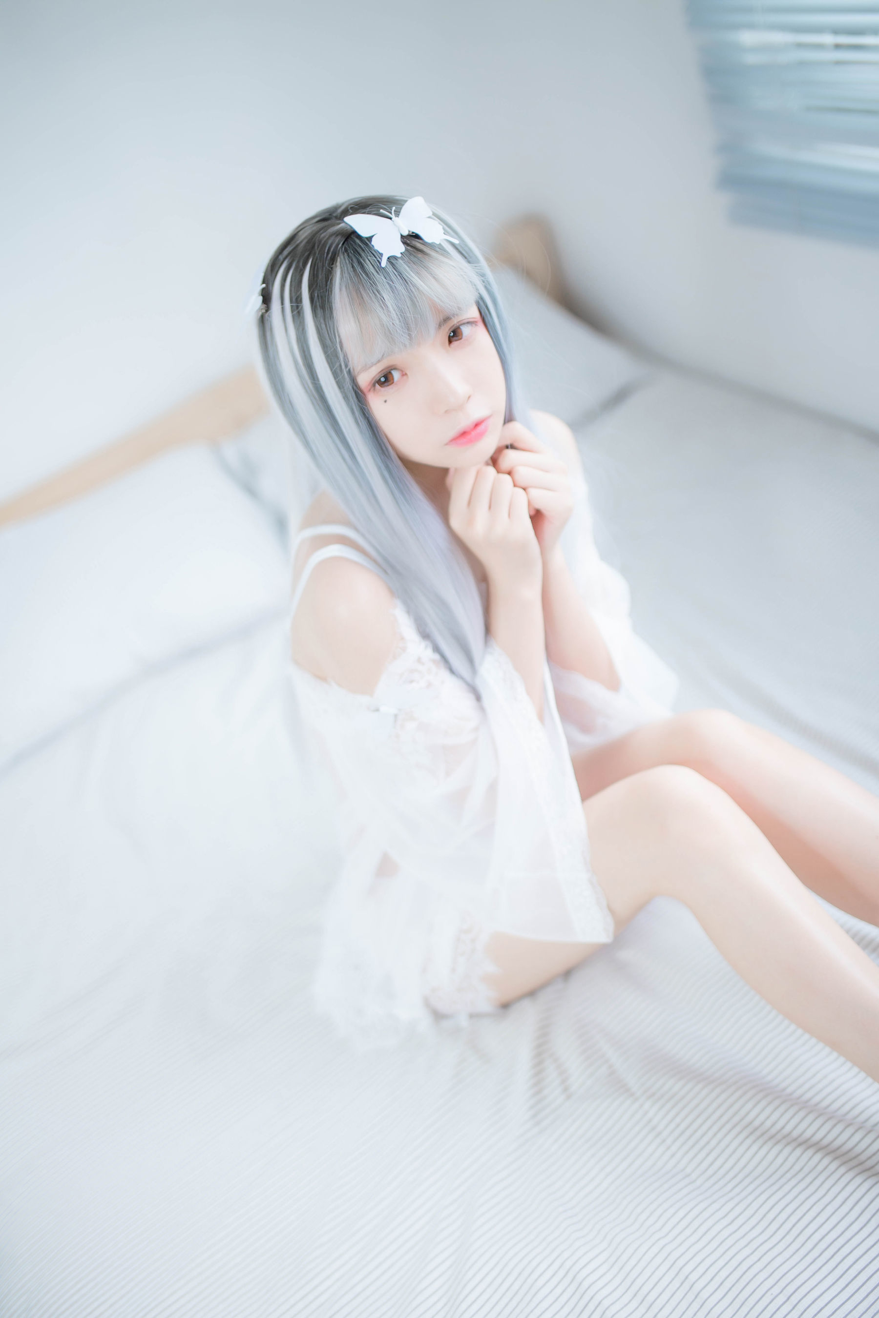 [网红COSER] 疯猫ss - 透明白纱/(33P)