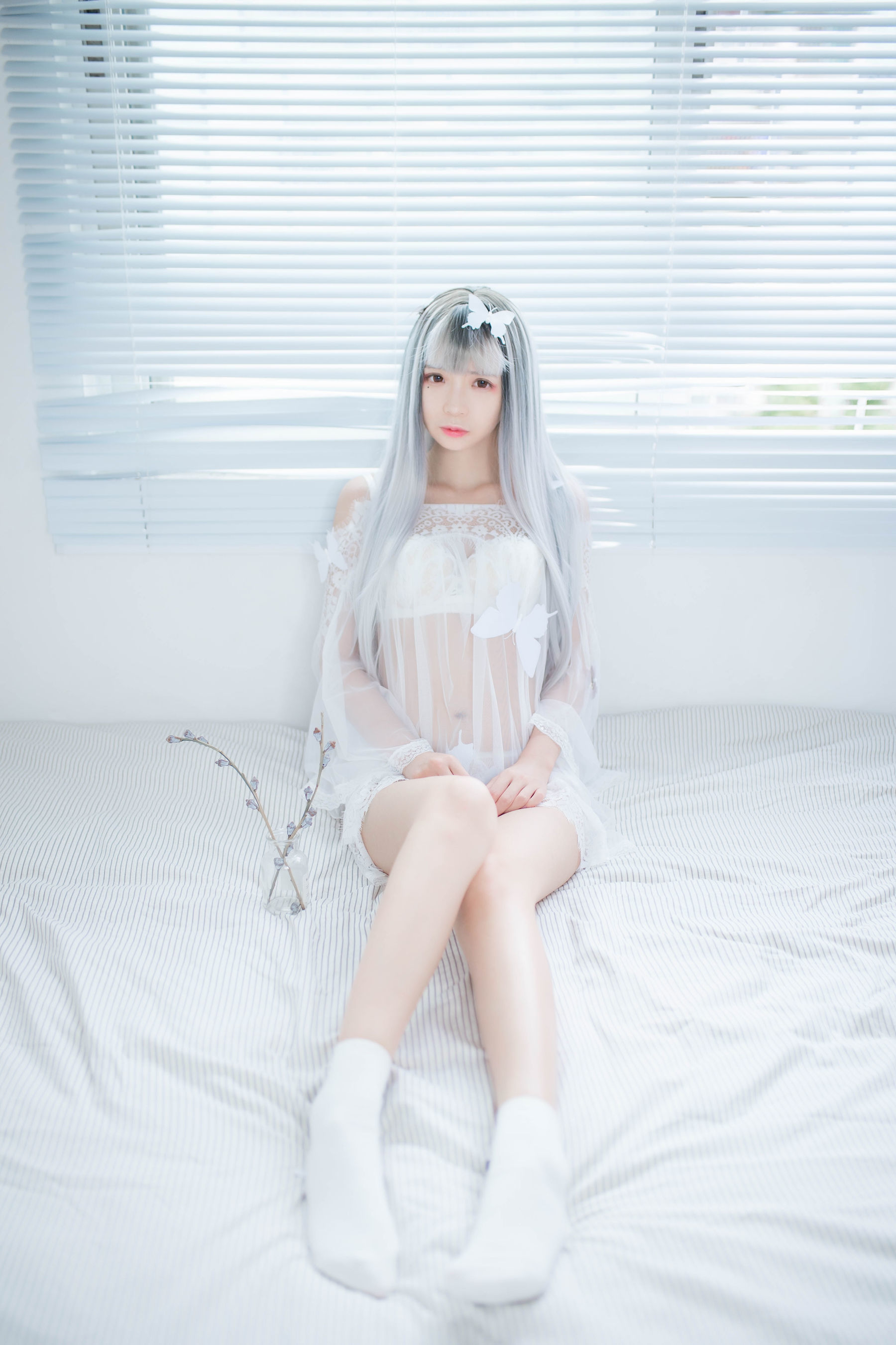 [网红COSER] 疯猫ss - 透明白纱/(33P)