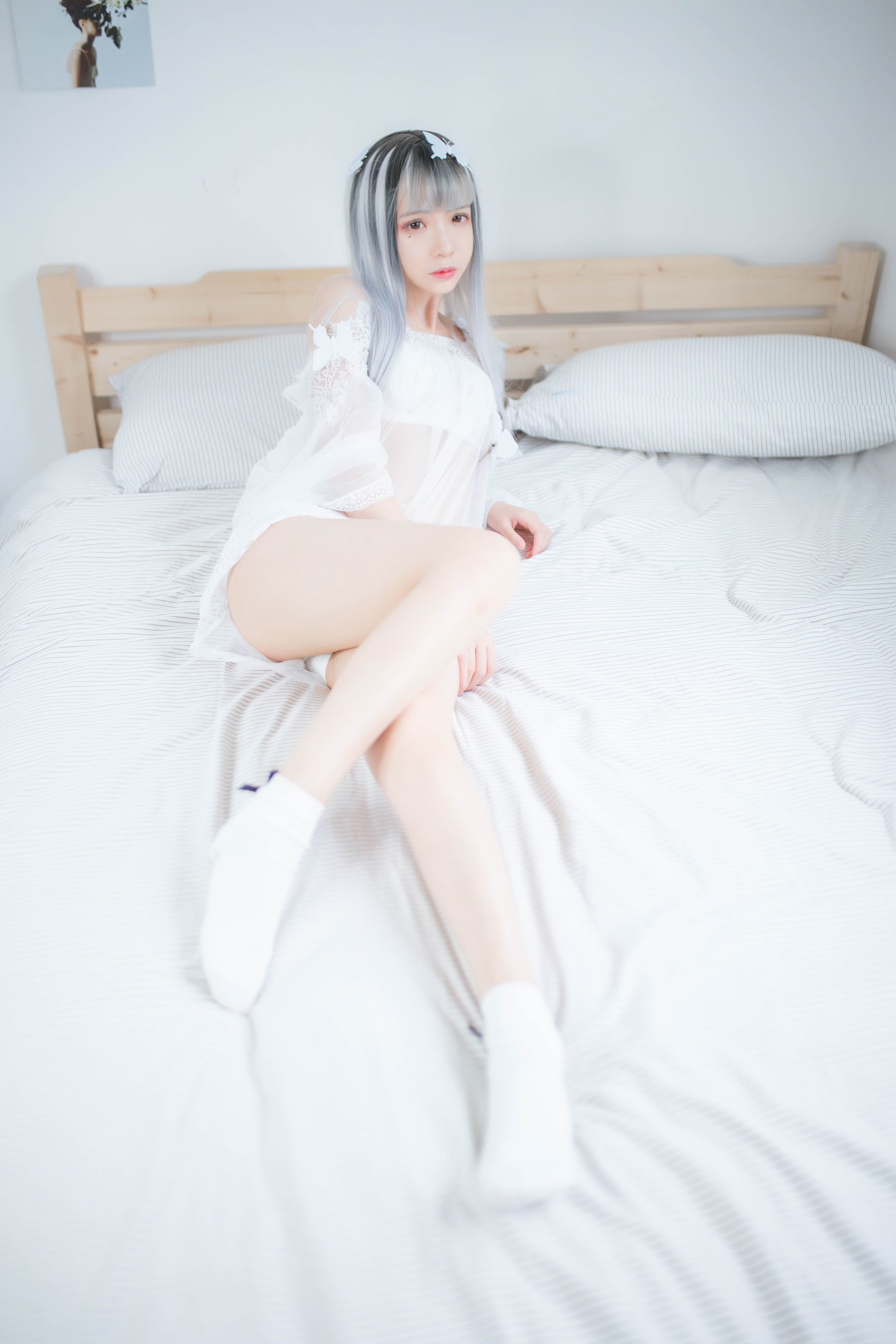 [网红COSER] 疯猫ss - 透明白纱/(33P)