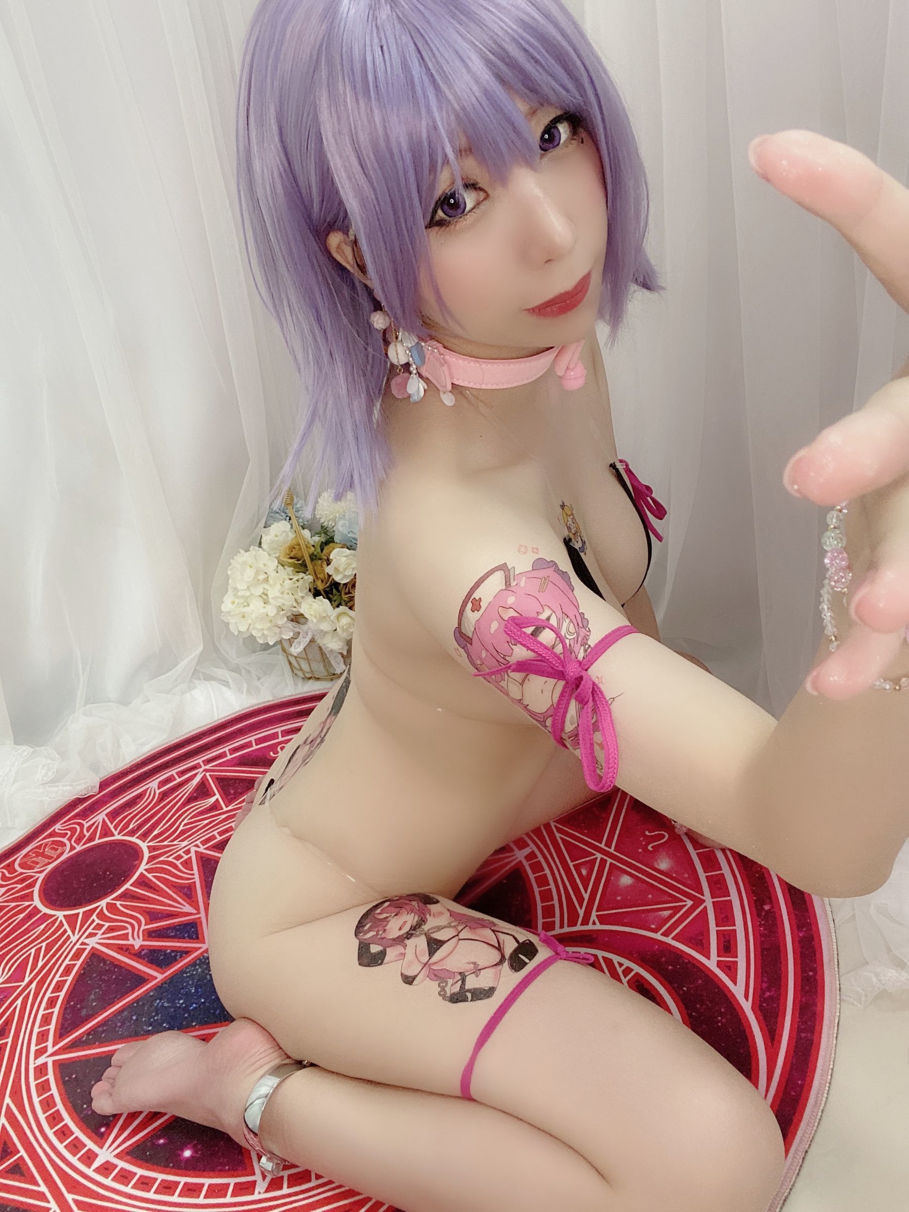 [网红COSER] 二次元巨乳美女鹿野希 - 淫纹姬/(108P)