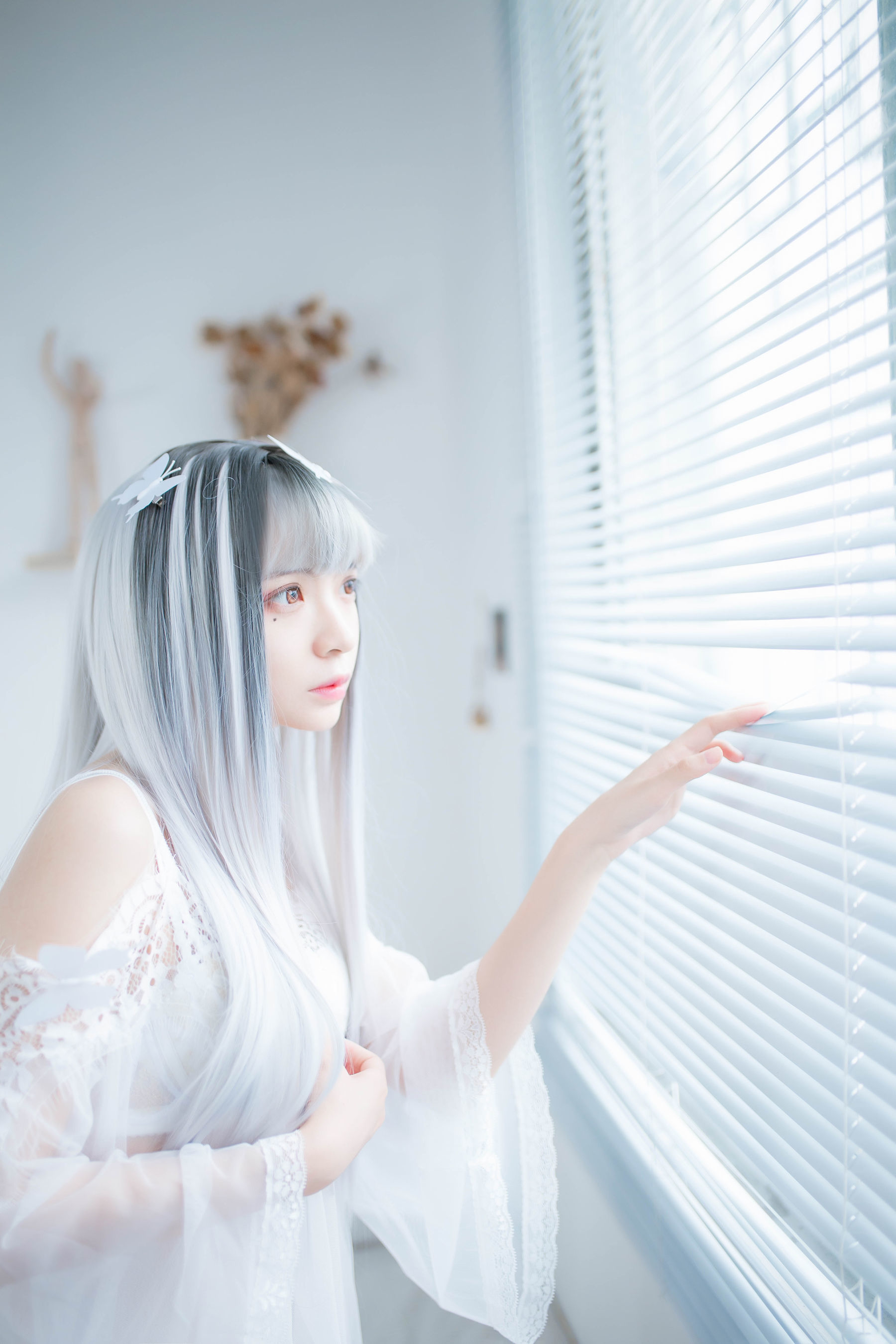 [网红COSER] 疯猫ss - 透明白纱/(33P)