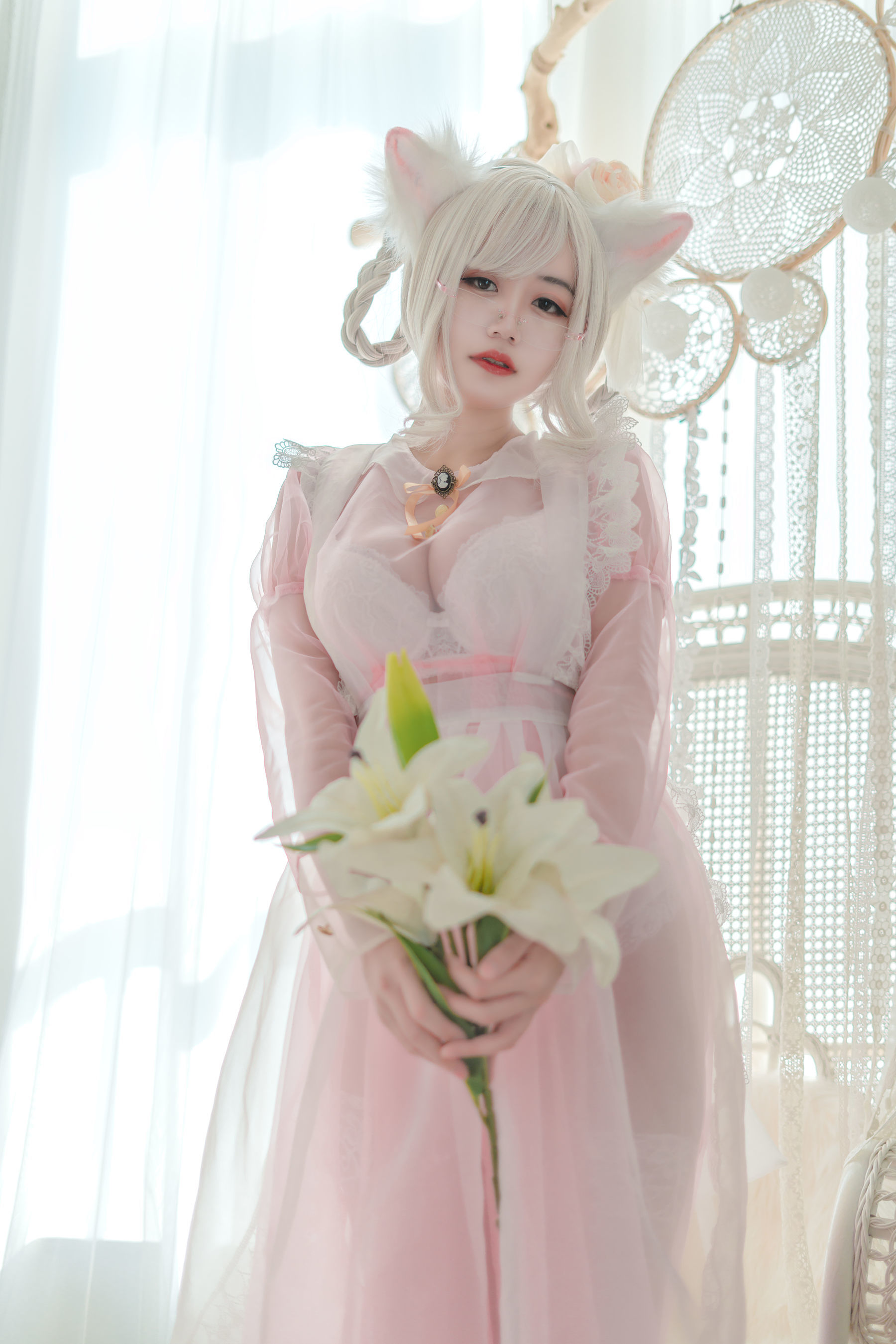 [网红COSER] 动漫博主小仓千代w - 透明粉色女仆/(24P)