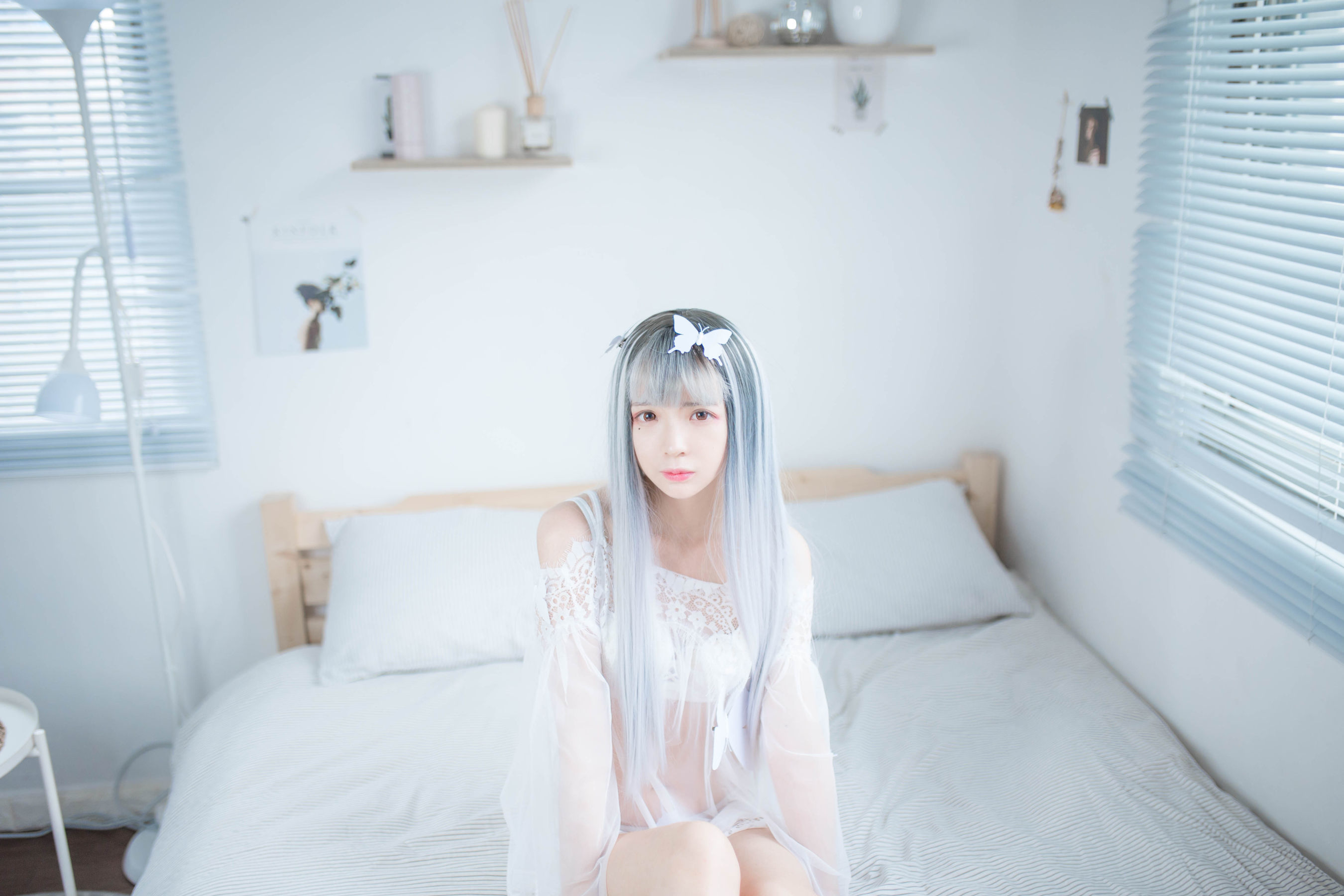 [网红COSER] 疯猫ss - 透明白纱/(33P)