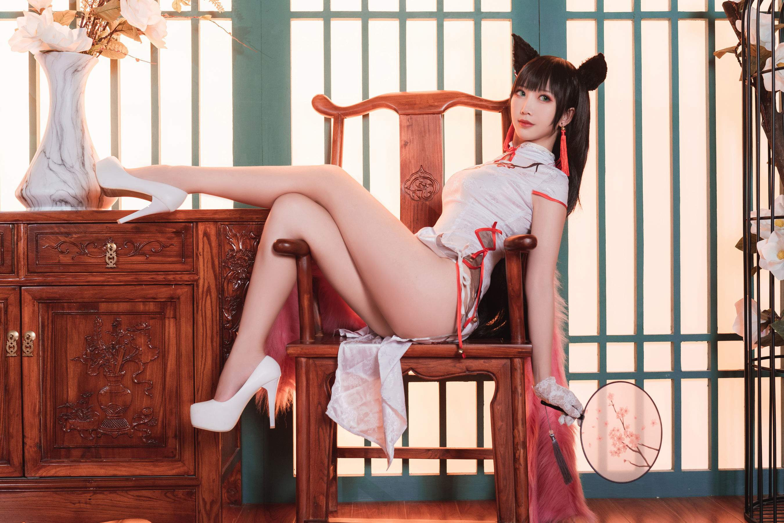 [网红COSER] 可爱人气Coser面饼仙儿 - 旗袍爱宕/(25P)