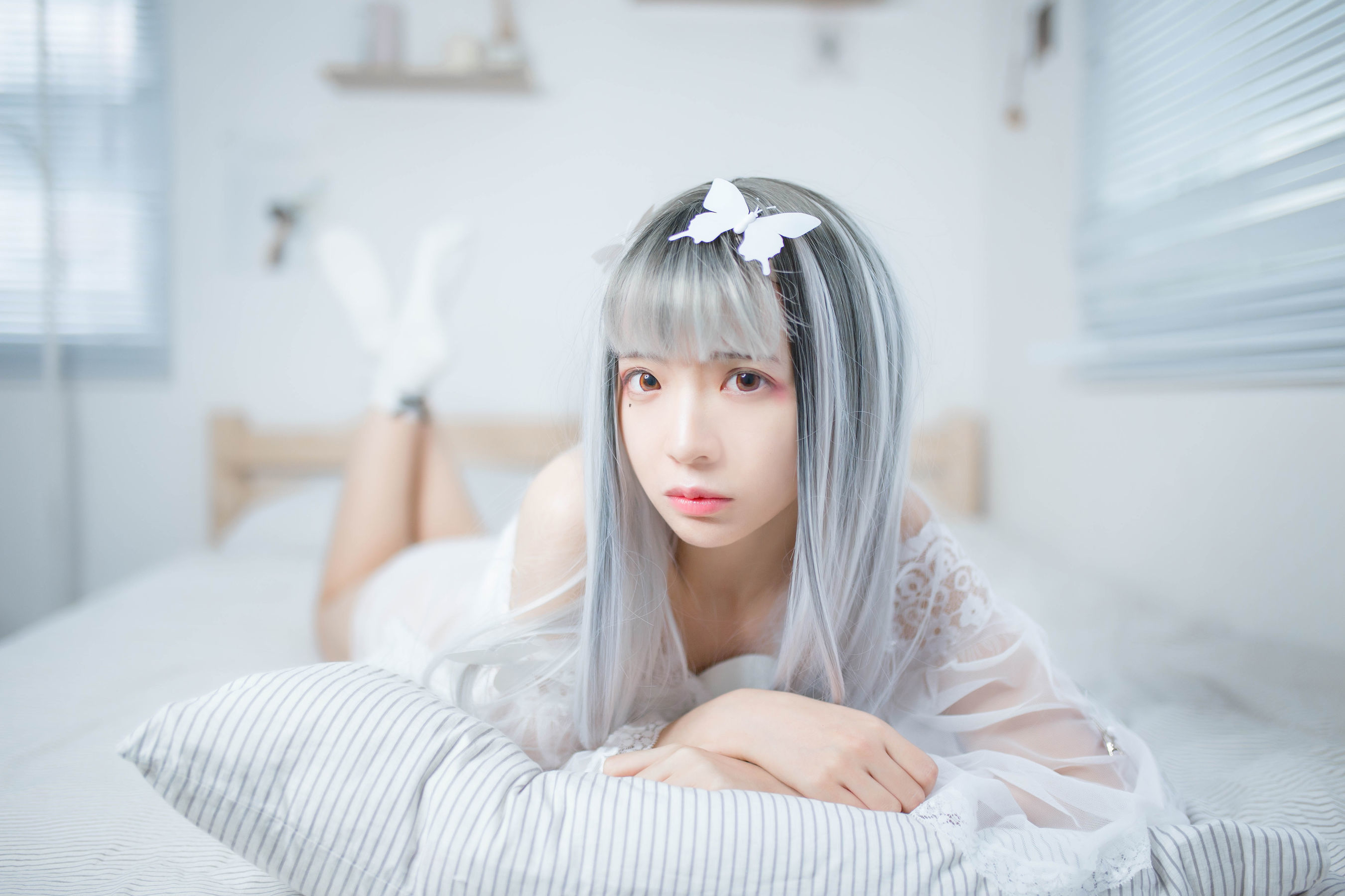 [网红COSER] 疯猫ss - 透明白纱/(33P)