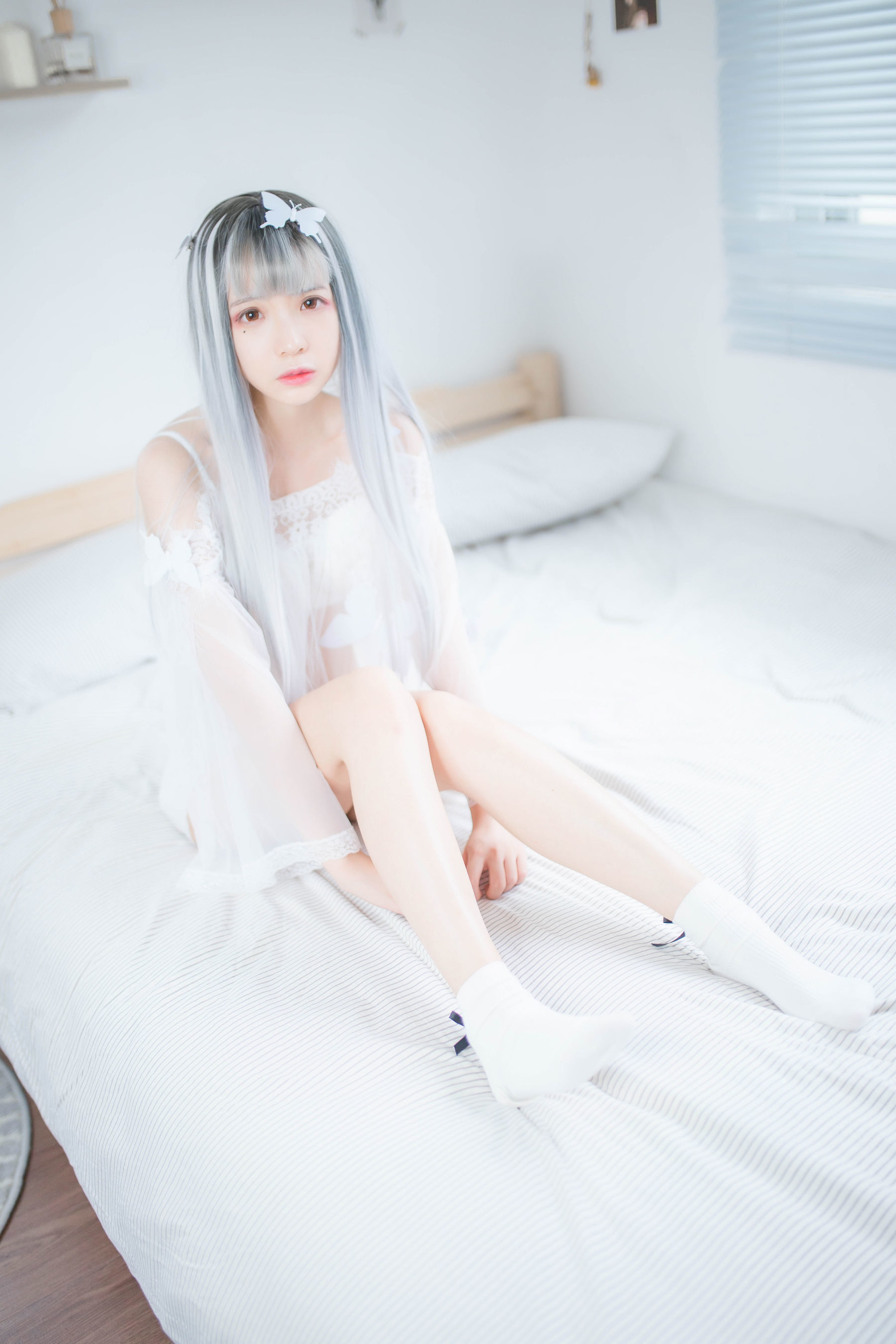 [网红COSER] 疯猫ss - 透明白纱/(33P)