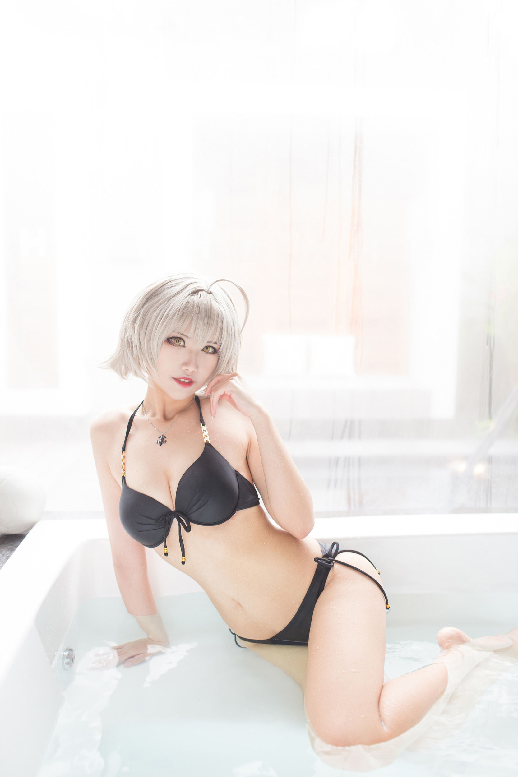 [Cosplay写真] Coser萱-KaYa - 黑贞 黑呆毛下着/(83P)