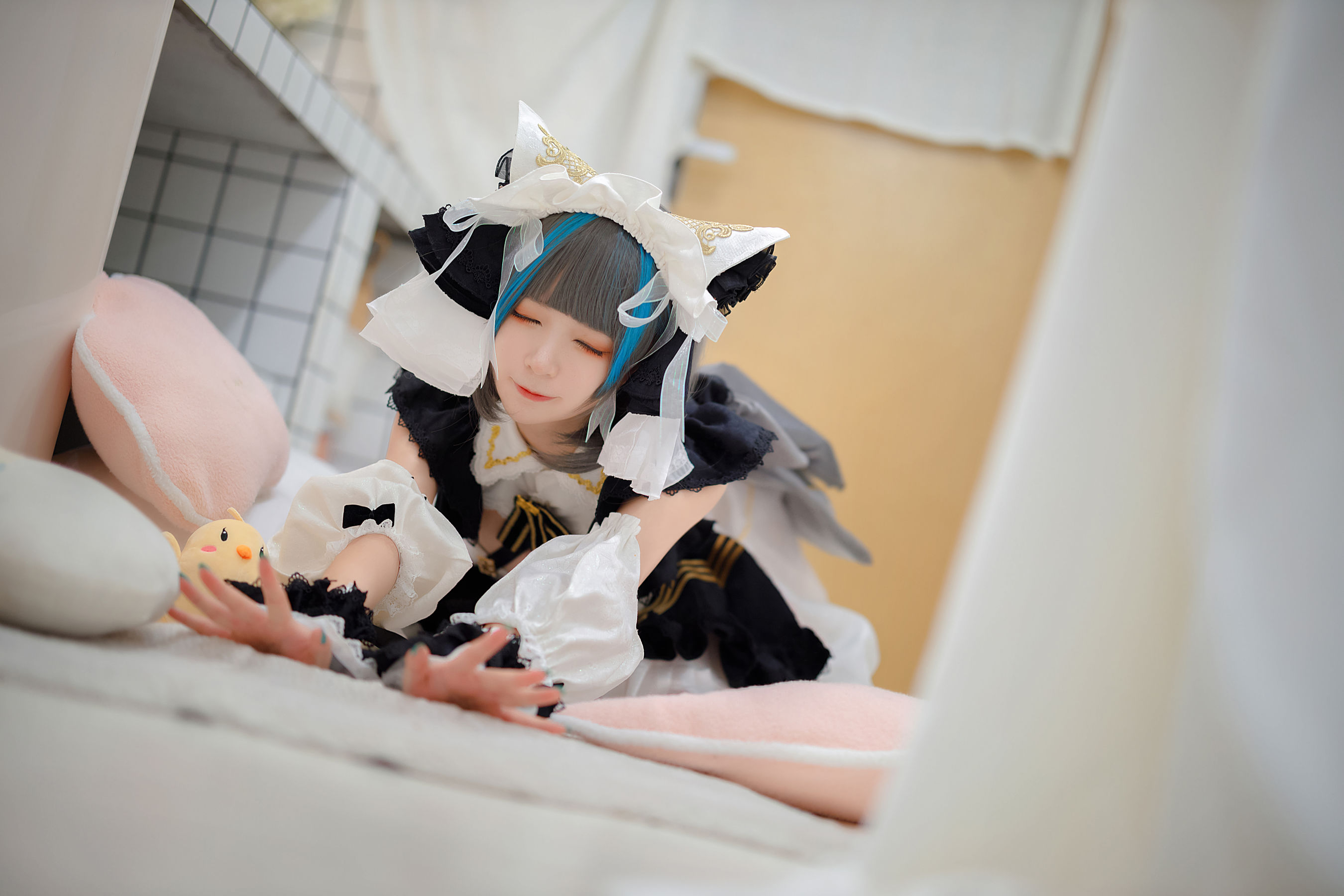 [Cosplay写真] 动漫博主樱落酱w - 柴郡/(28P)