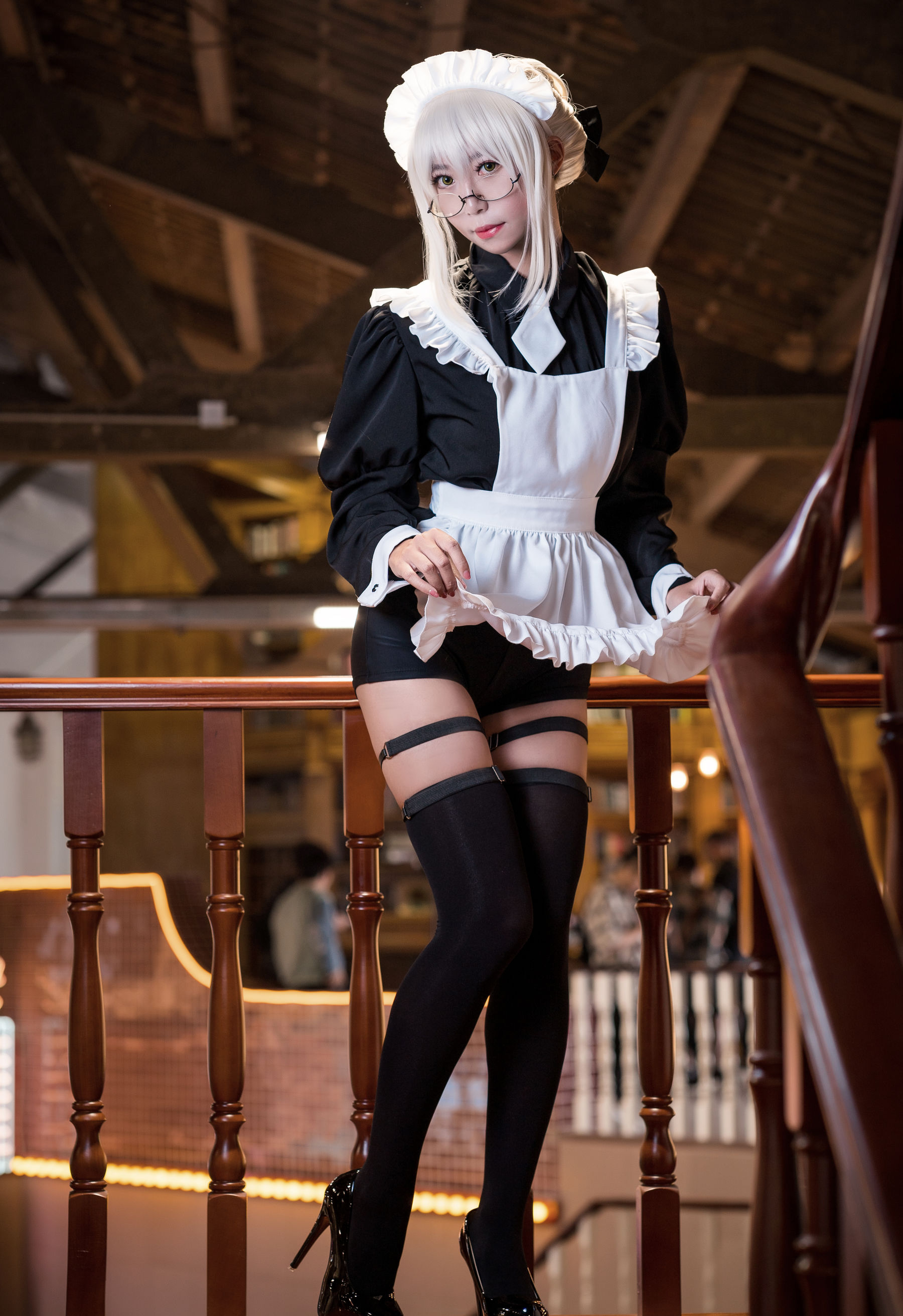 [Cosplay写真] 动漫博主Money冷冷 - 95式玉玲珑-黑呆女仆/(18P)