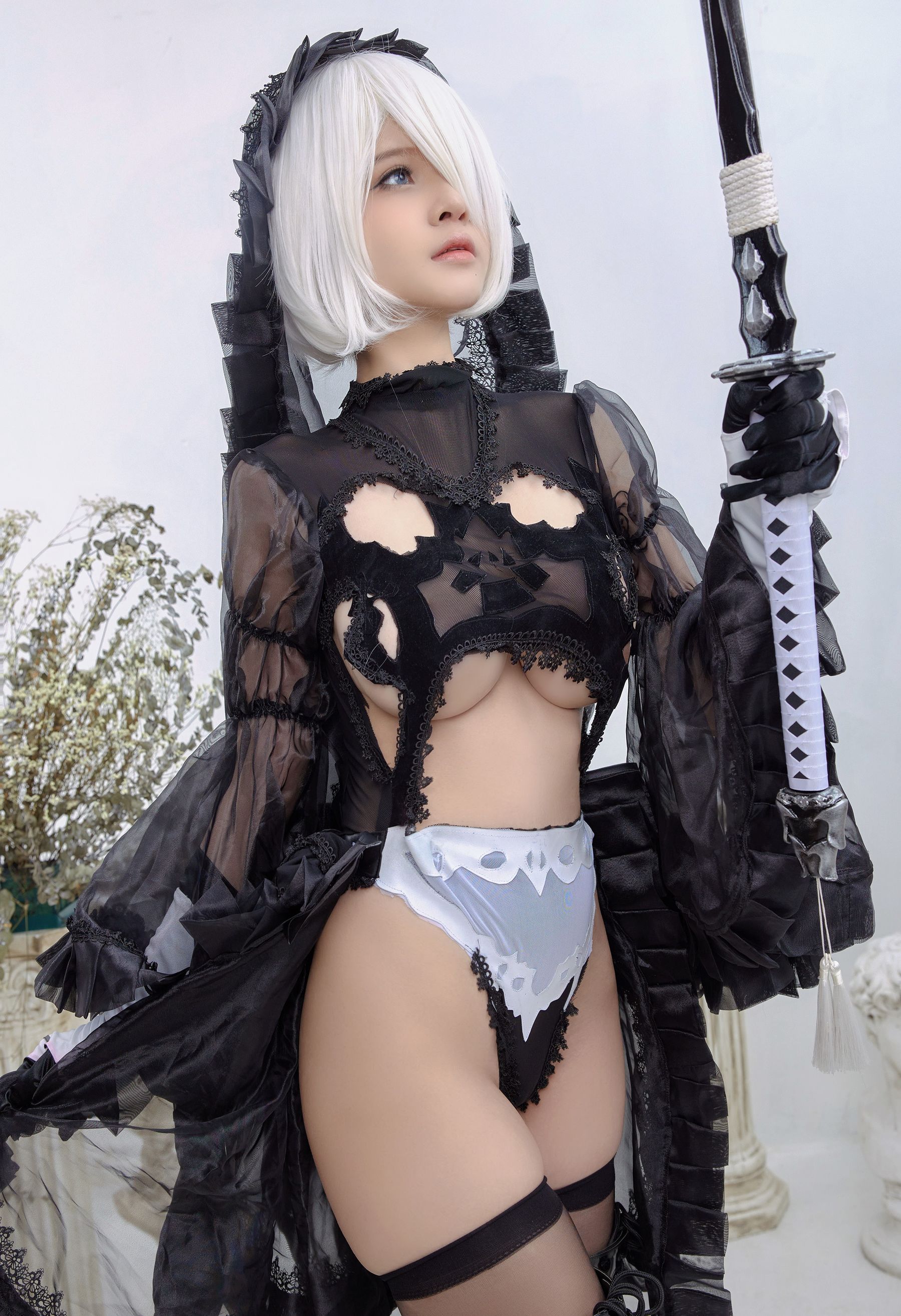 [Cosplay写真] Azami福利 - 2B Black Dress/(20P)