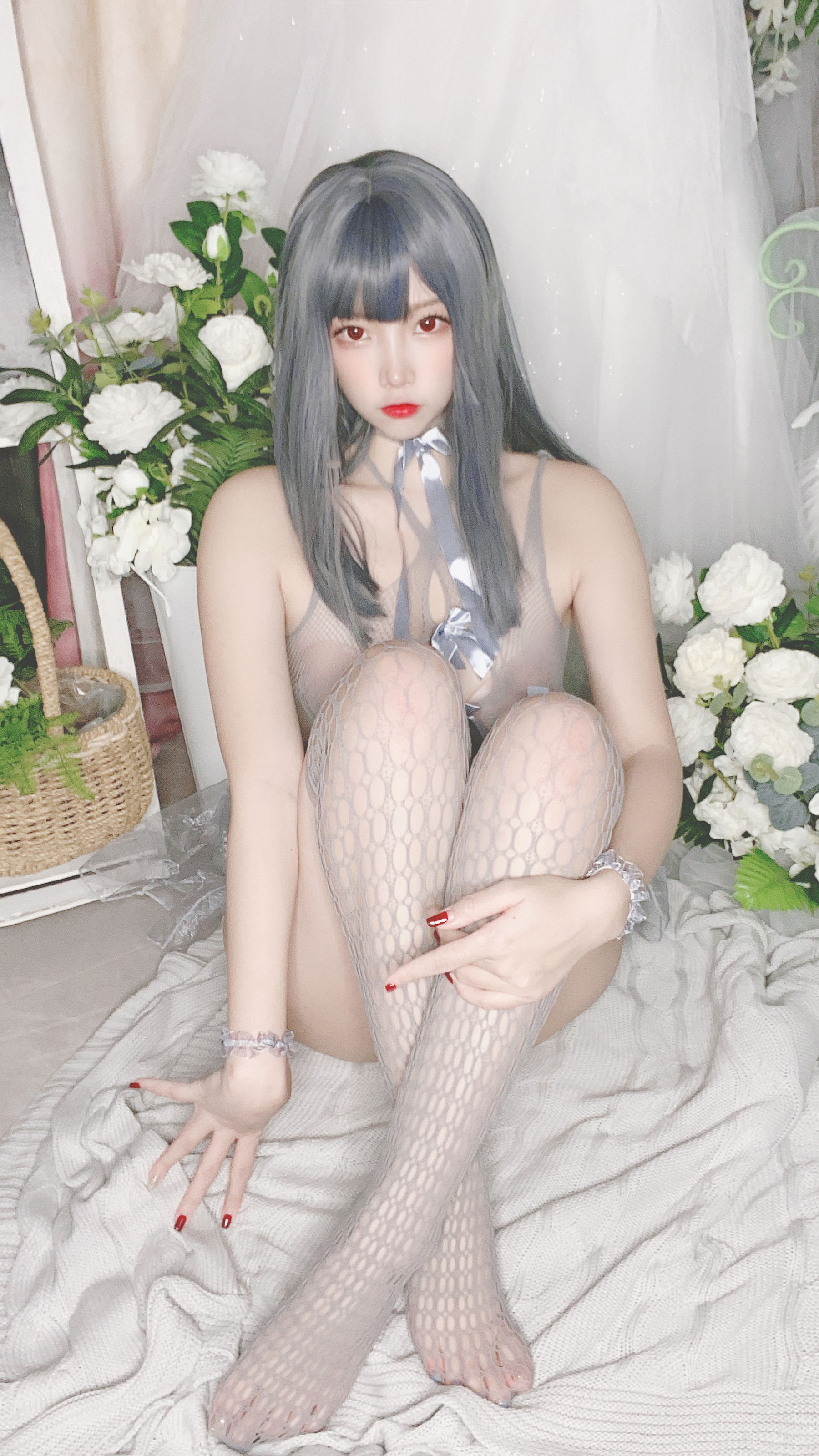 [Cosplay写真] 人气Coser二佐Nisa - 蓝色网状比基尼/(38P)