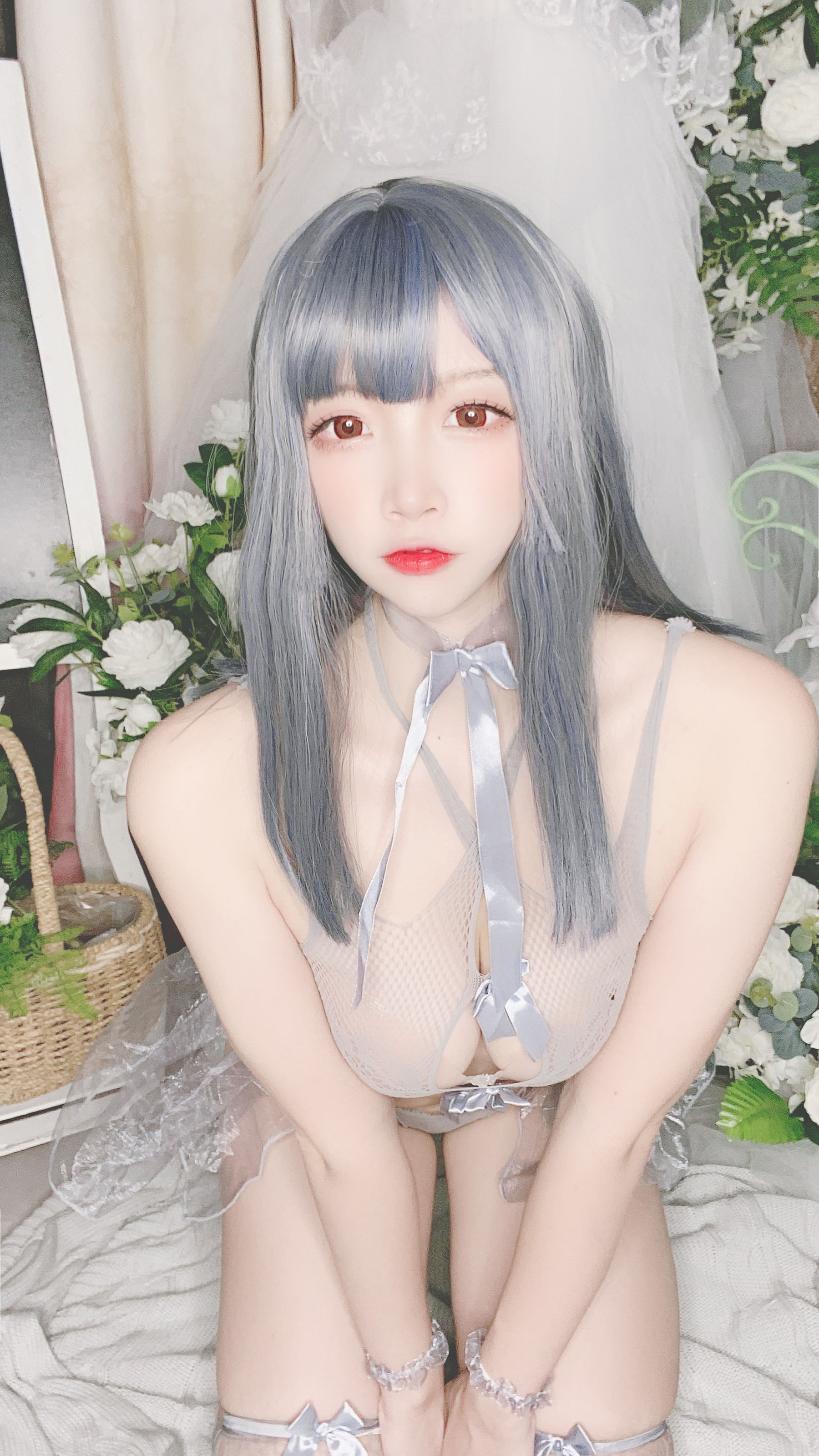 [Cosplay写真] 人气Coser二佐Nisa - 蓝色网状比基尼/(38P)