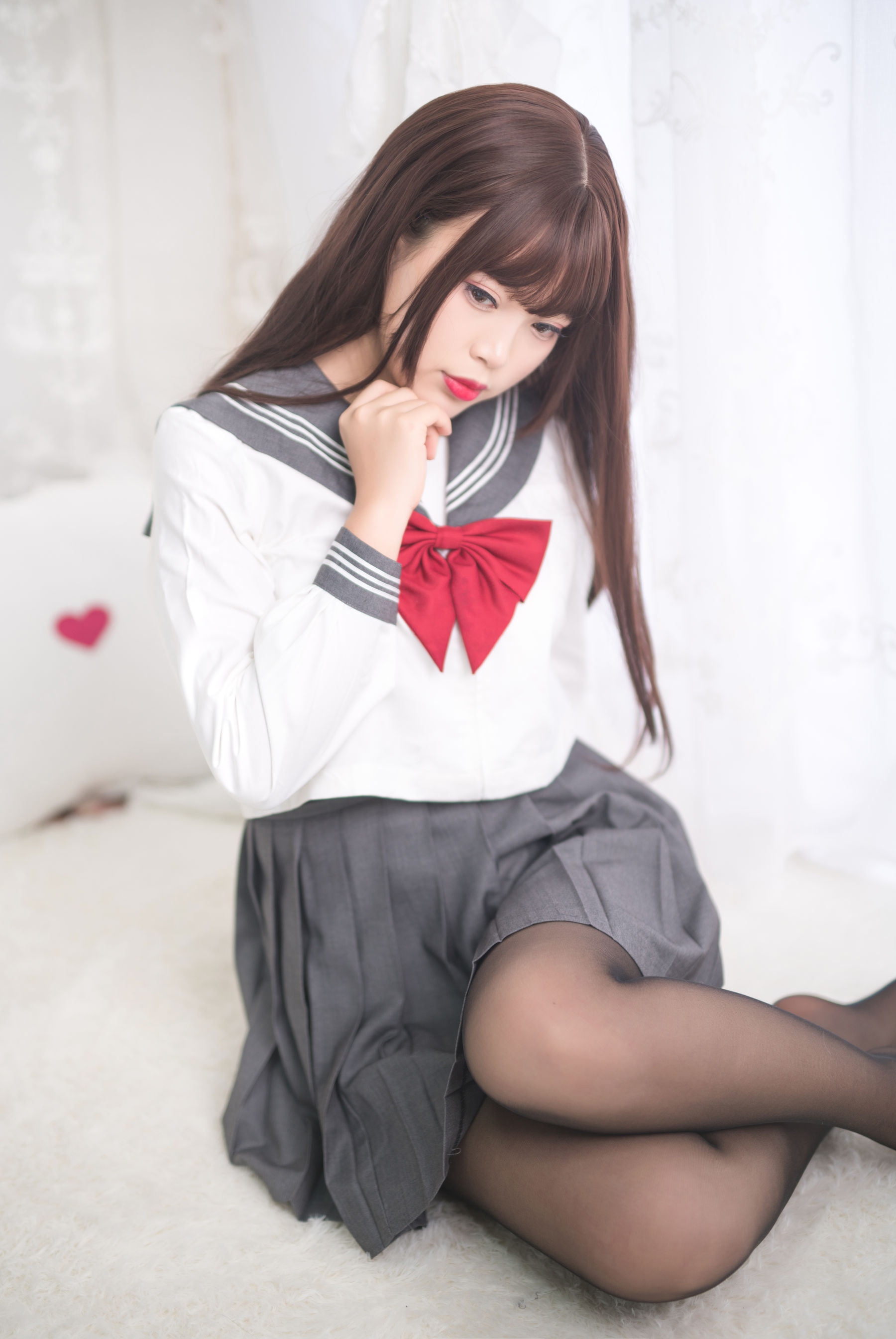 [Cosplay写真] 萌系小姐姐-白烨- - 黑丝制服少女/(60P)