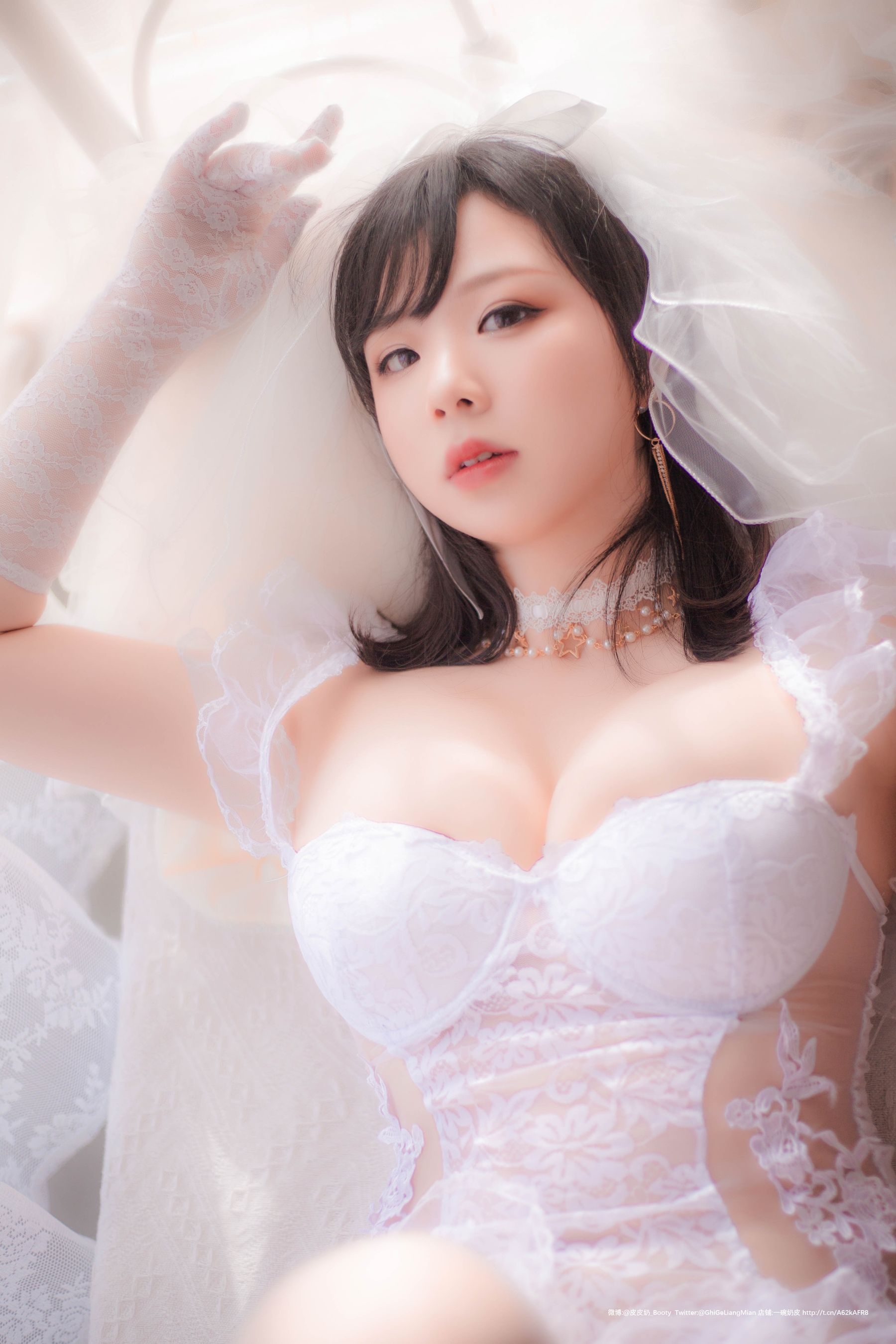 [Cosplay写真] 皮皮奶可可爱了啦 - 朦胧婚纱/(66P)