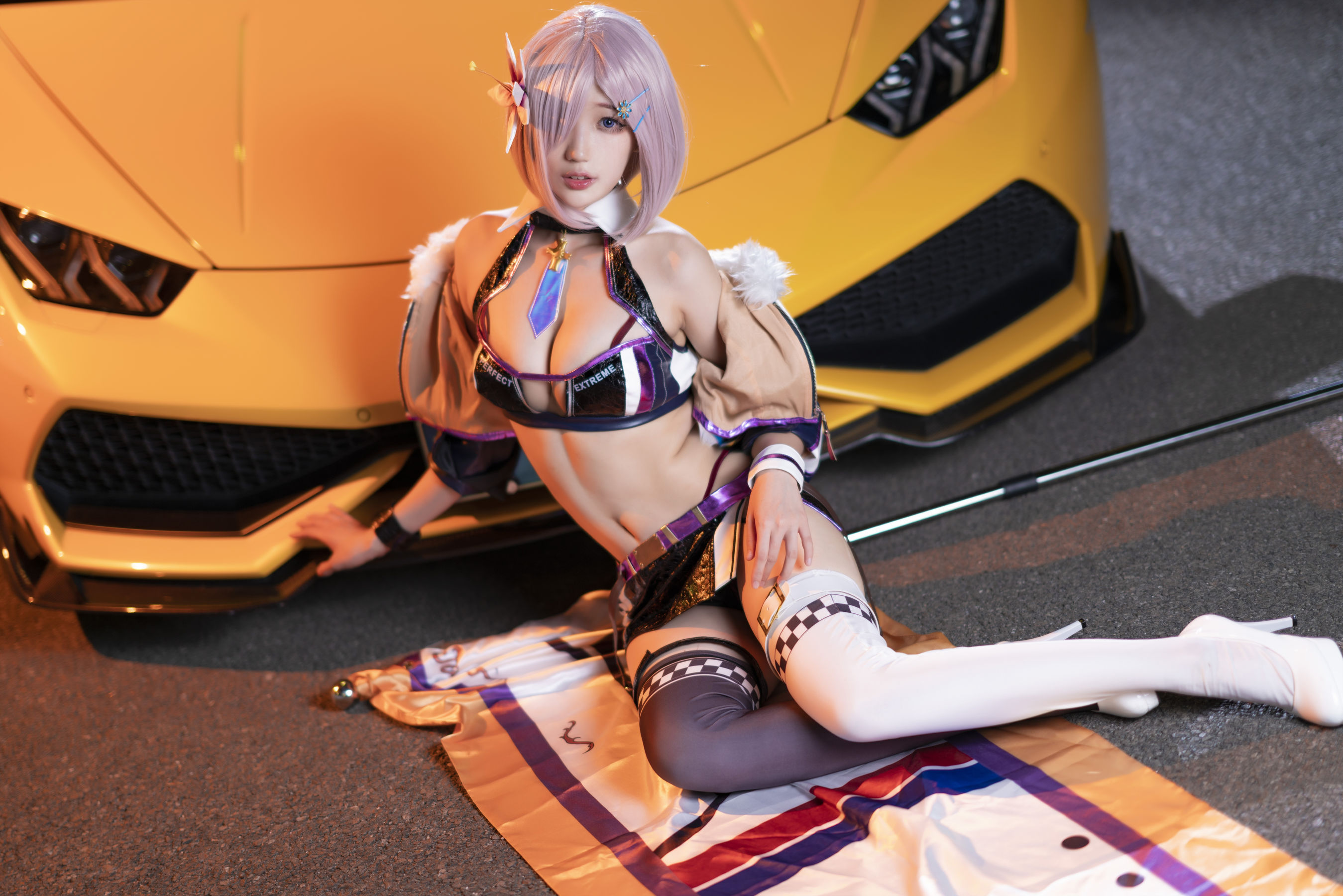 [Cosplay写真] 周叽是可爱兔兔 - 玛修赛车/(21P)