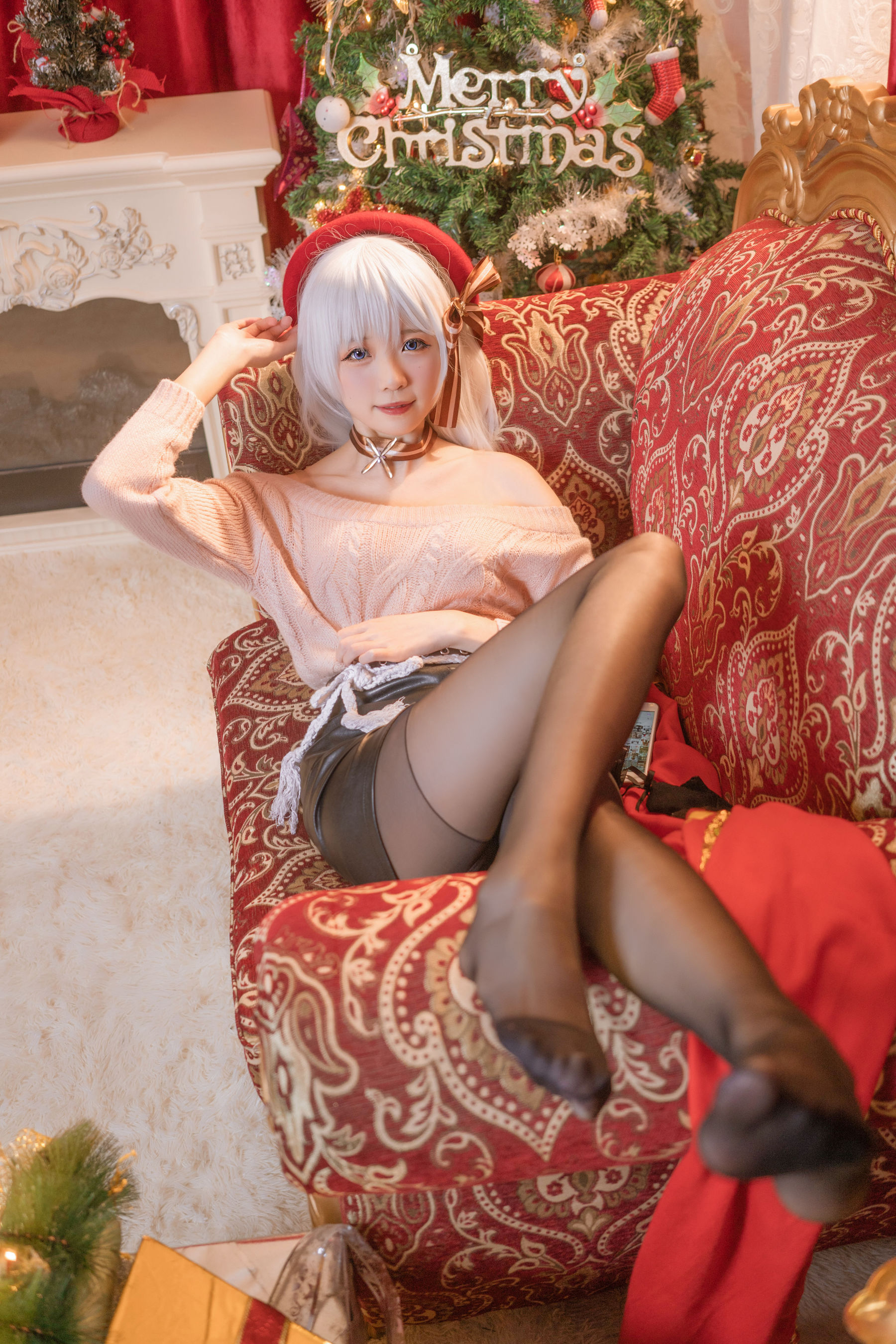 [Cosplay写真] 动漫博主炸酱沐沐 - 贝尔法斯特 女仆的购物日/(25P)