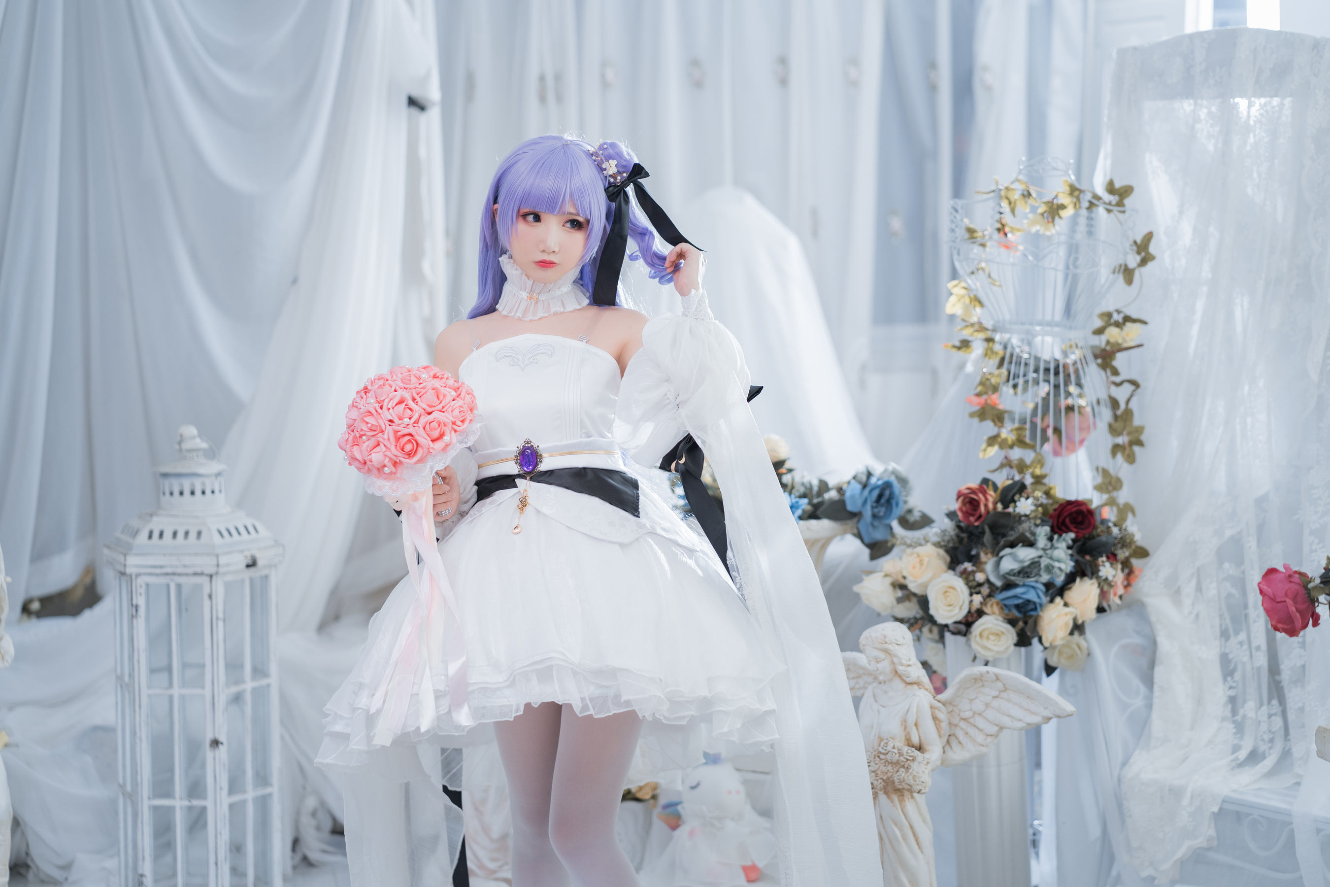 [Cosplay写真] 可爱人气Coser面饼仙儿 - 独角兽婚纱/(14P)