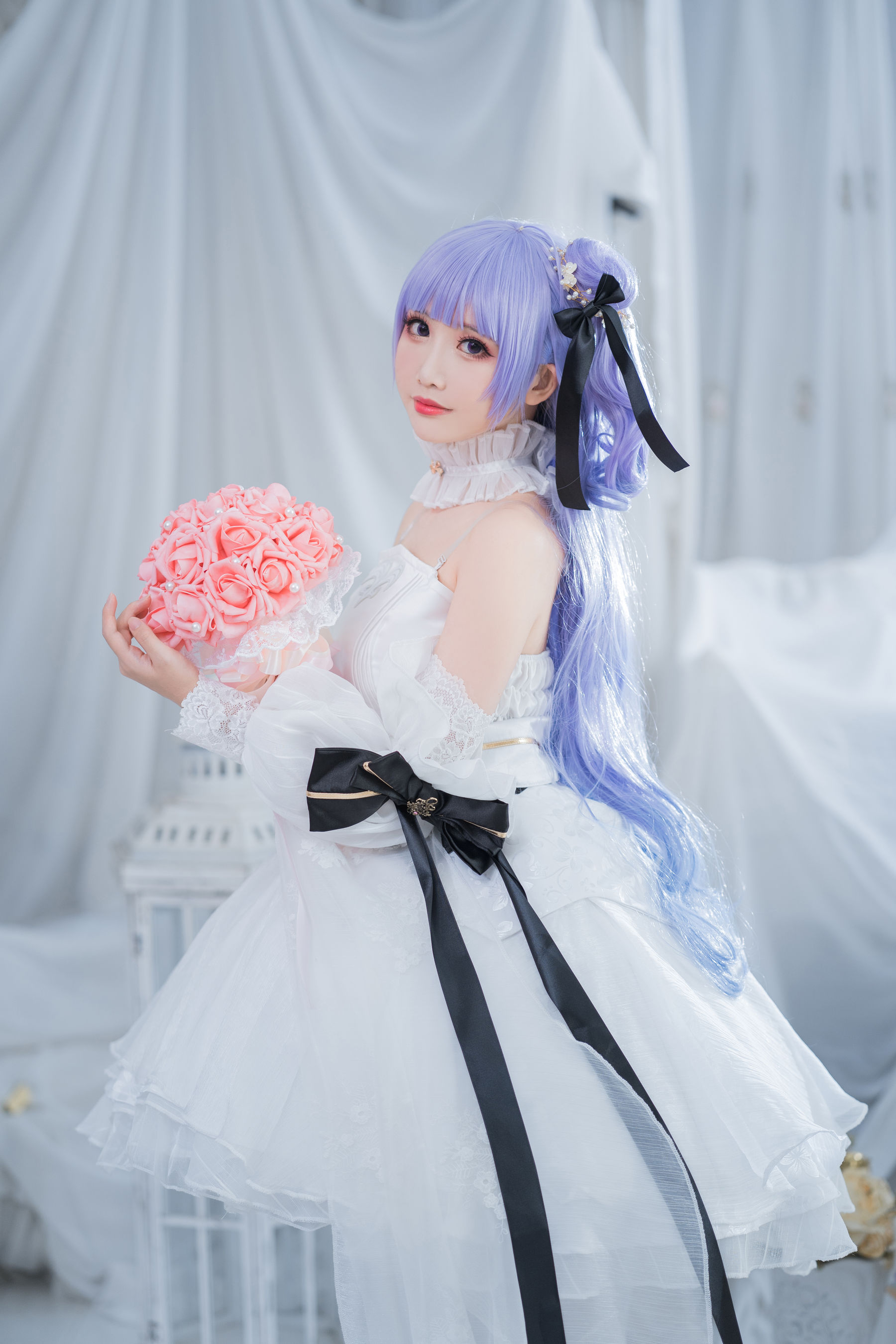 [Cosplay写真] 可爱人气Coser面饼仙儿 - 独角兽婚纱/(14P)