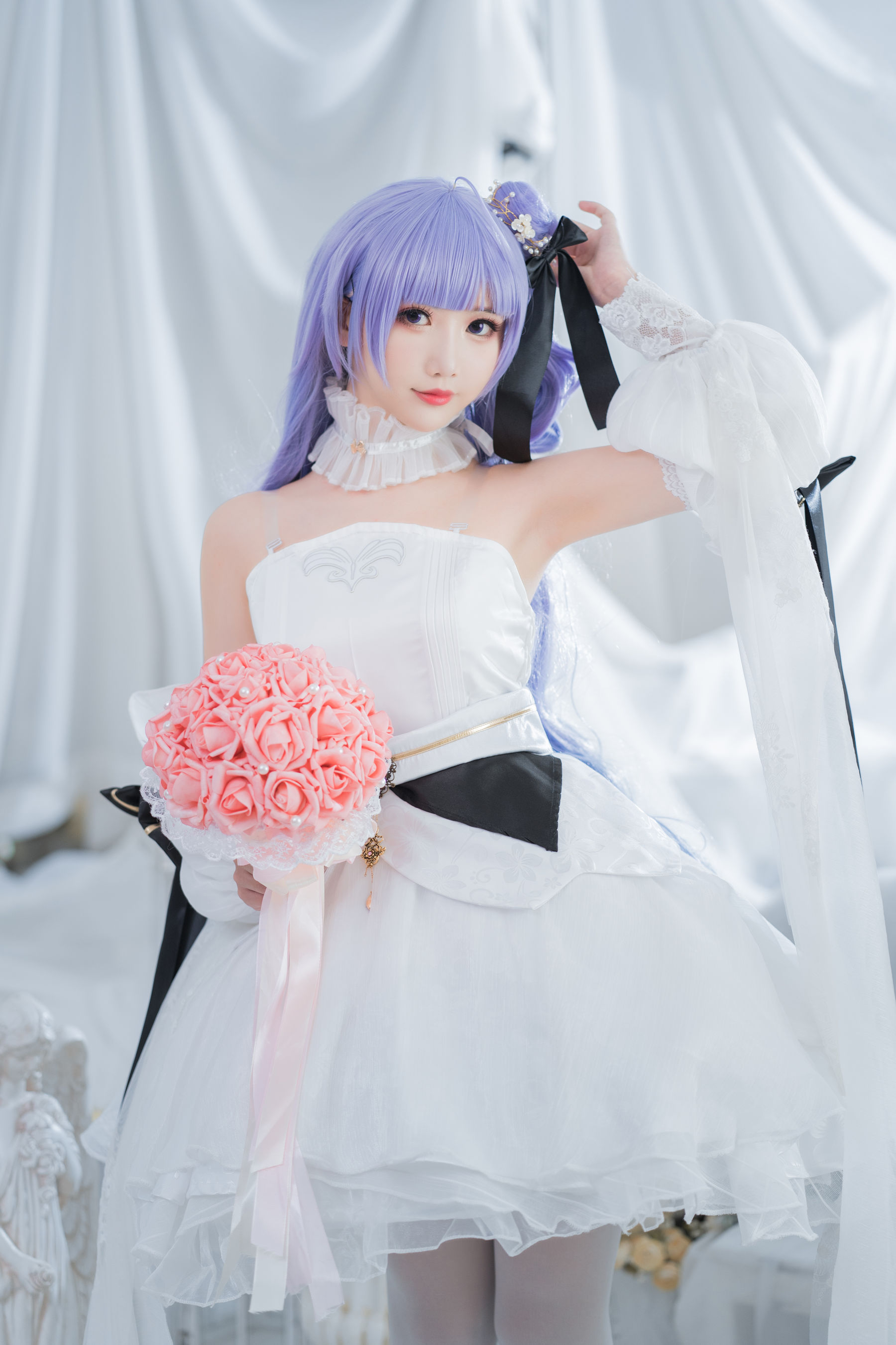 [Cosplay写真] 可爱人气Coser面饼仙儿 - 独角兽婚纱/(14P)