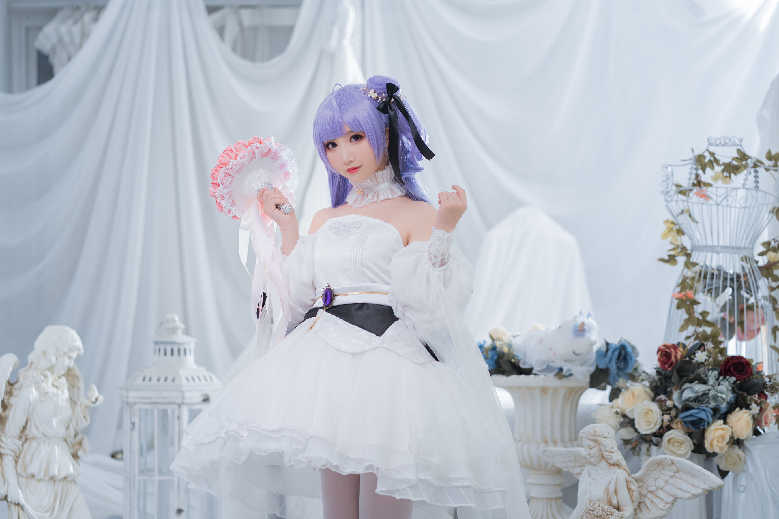 [Cosplay写真] 可爱人气Coser面饼仙儿 - 独角兽婚纱/(14P)