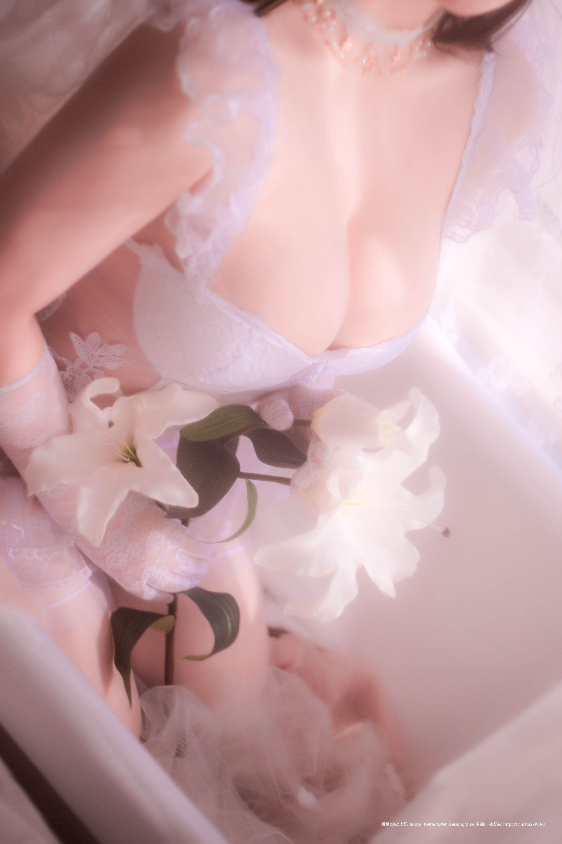 [Cosplay写真] 皮皮奶可可爱了啦 - 朦胧婚纱/(66P)