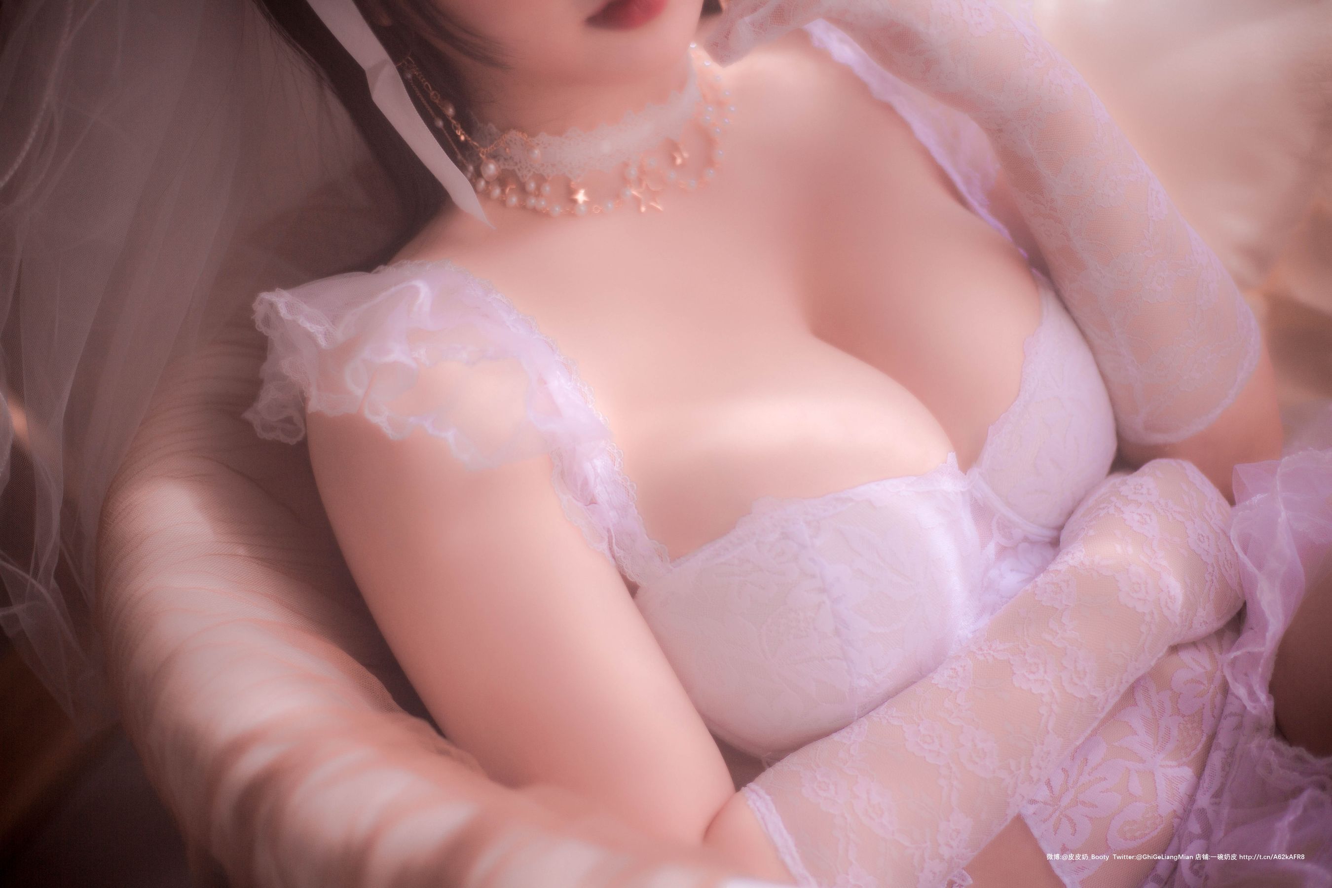 [Cosplay写真] 皮皮奶可可爱了啦 - 朦胧婚纱/(66P)