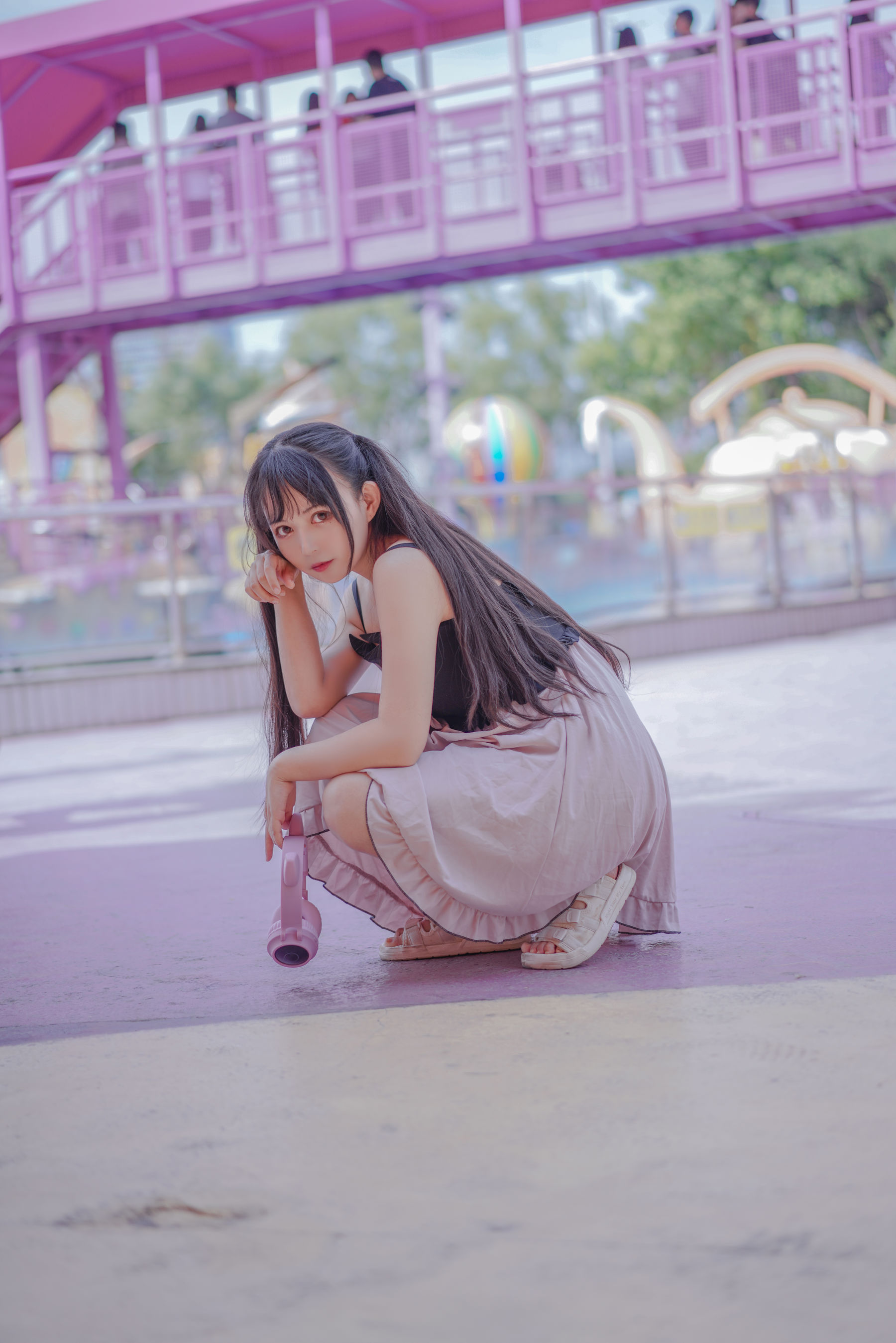 [Cosplay写真] 大眼萌妹黑猫猫OvO - pink/(21P)