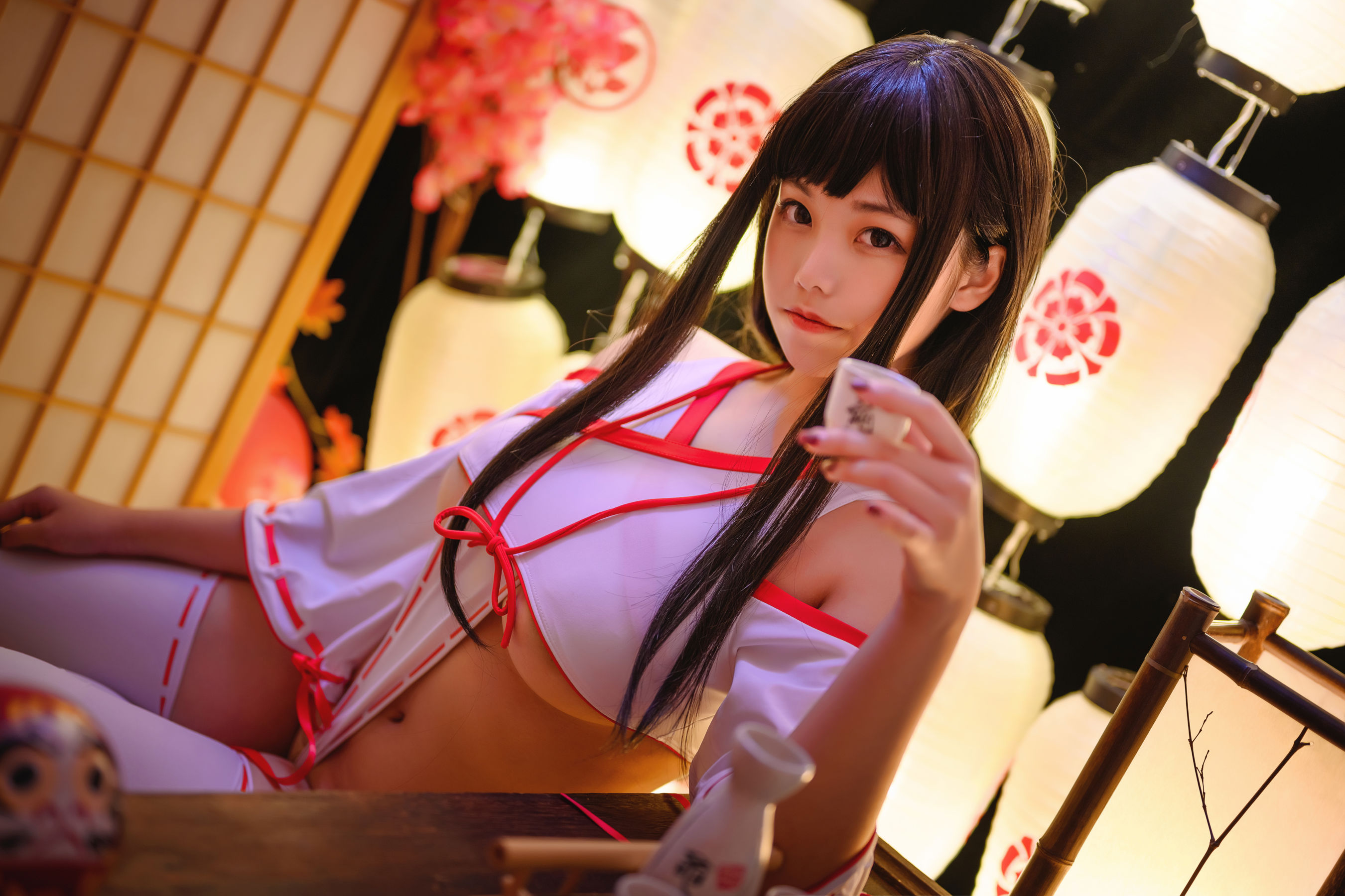 [Cosplay写真] 萌系小姐姐蜜汁猫裘 - 巫女/(32P)