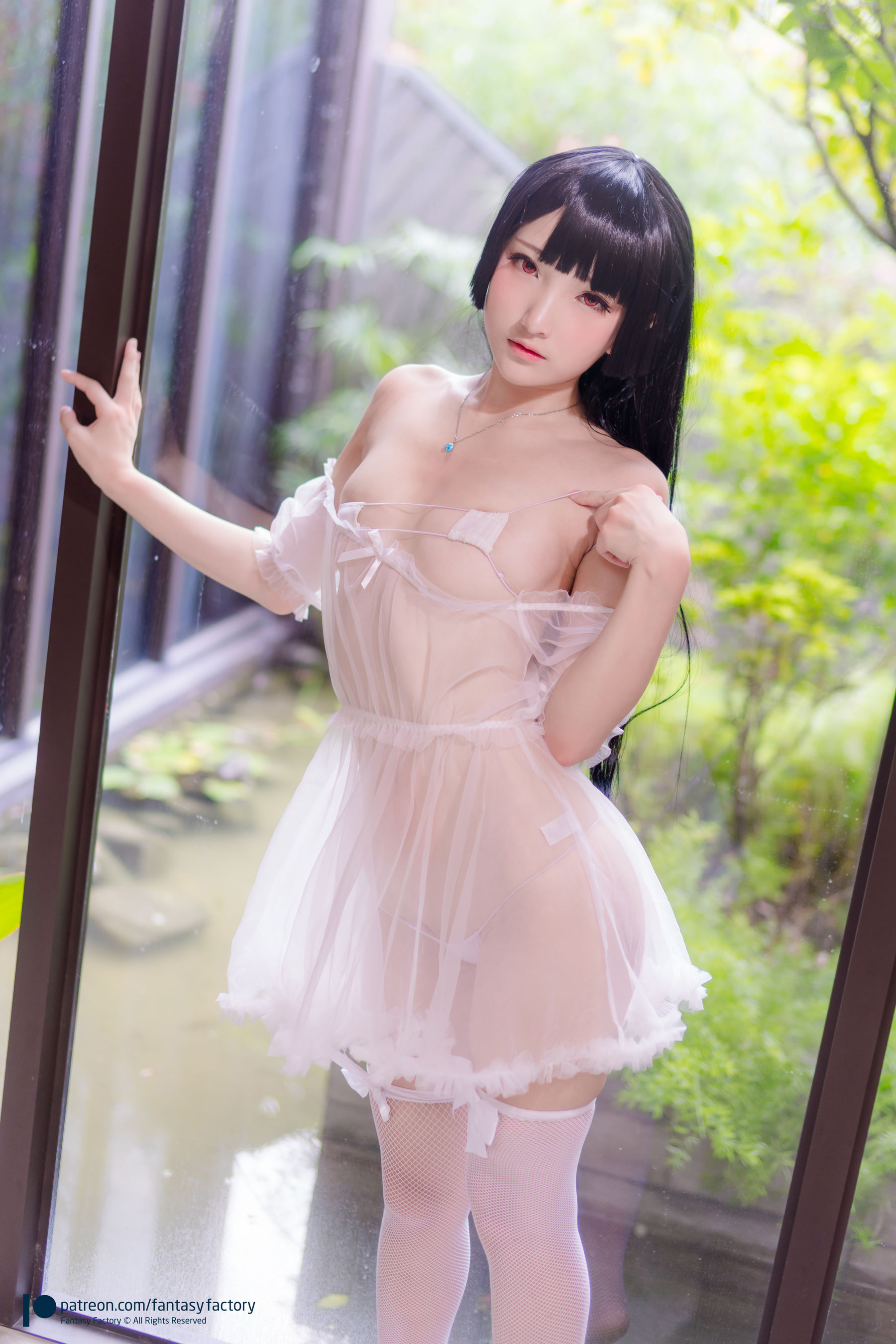 [Cosplay写真] 小丁 《Fantasy Factory》 - 2019.11 黑白 薄纱 网袜/(74P)