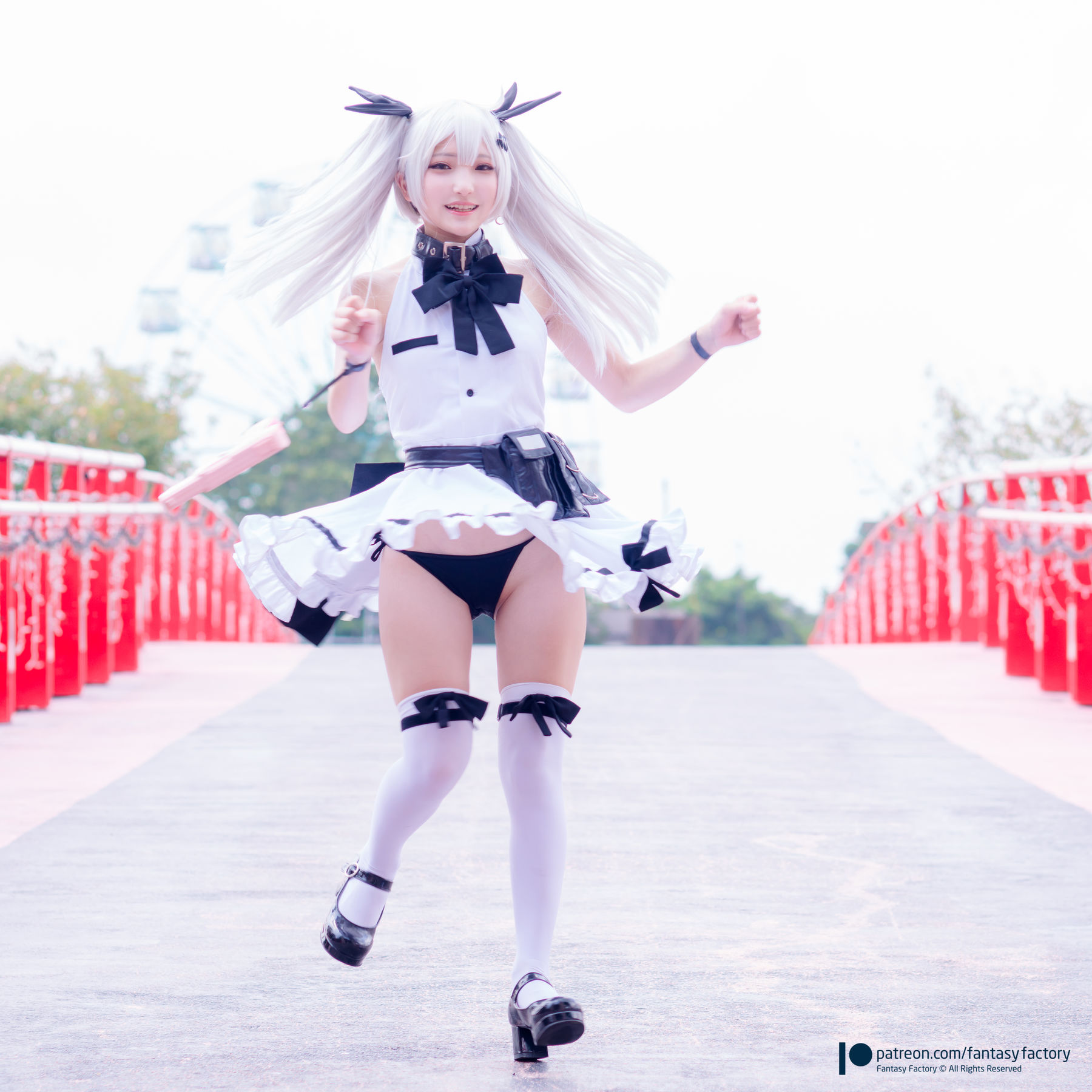 [Cosplay写真] 小丁 《Fantasy Factory》 - 2019.11 黑白 薄纱 网袜/(74P)