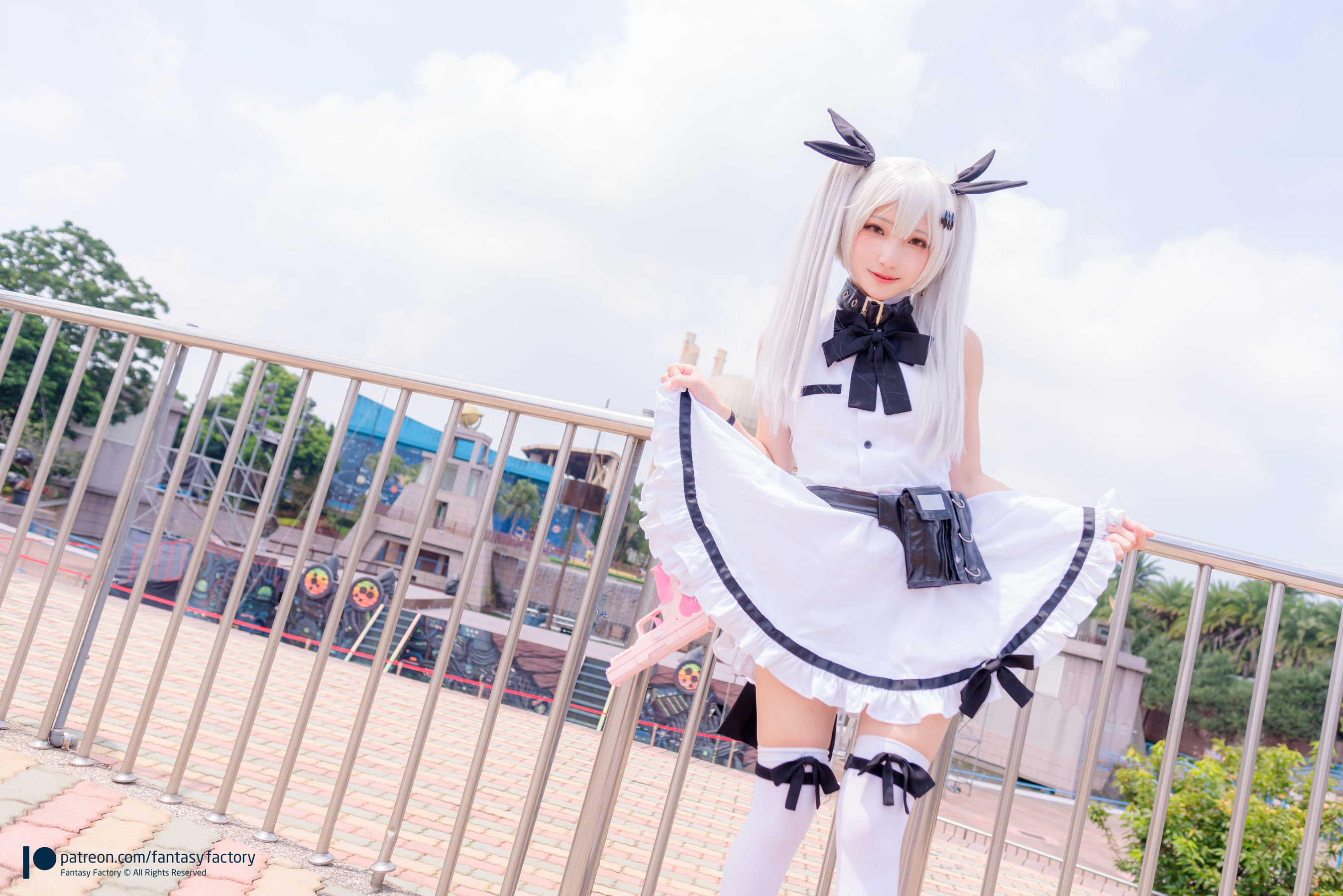 [Cosplay写真] 小丁 《Fantasy Factory》 - 2019.11 黑白 薄纱 网袜/(74P)