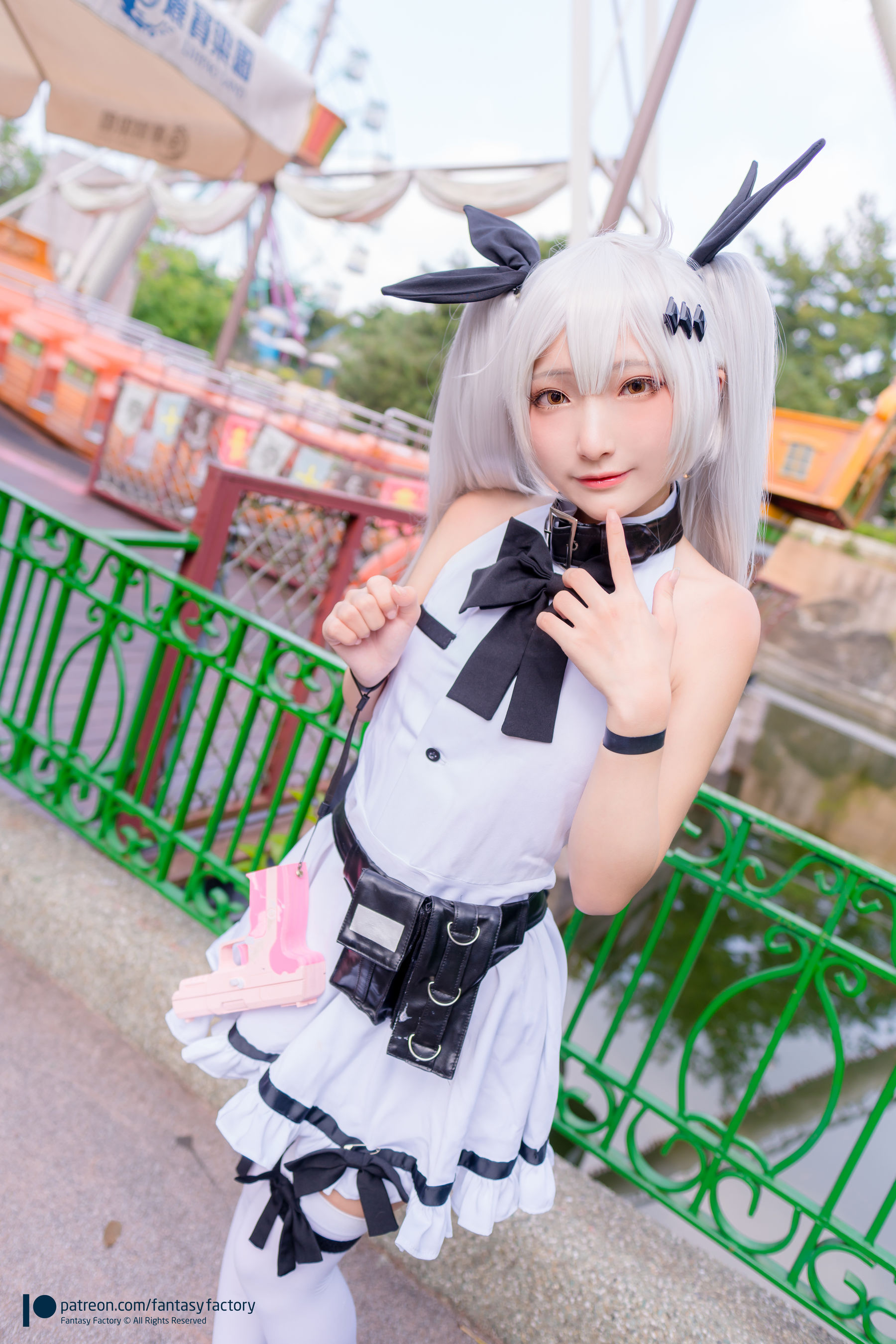 [Cosplay写真] 小丁 《Fantasy Factory》 - 2019.11 黑白 薄纱 网袜/(74P)