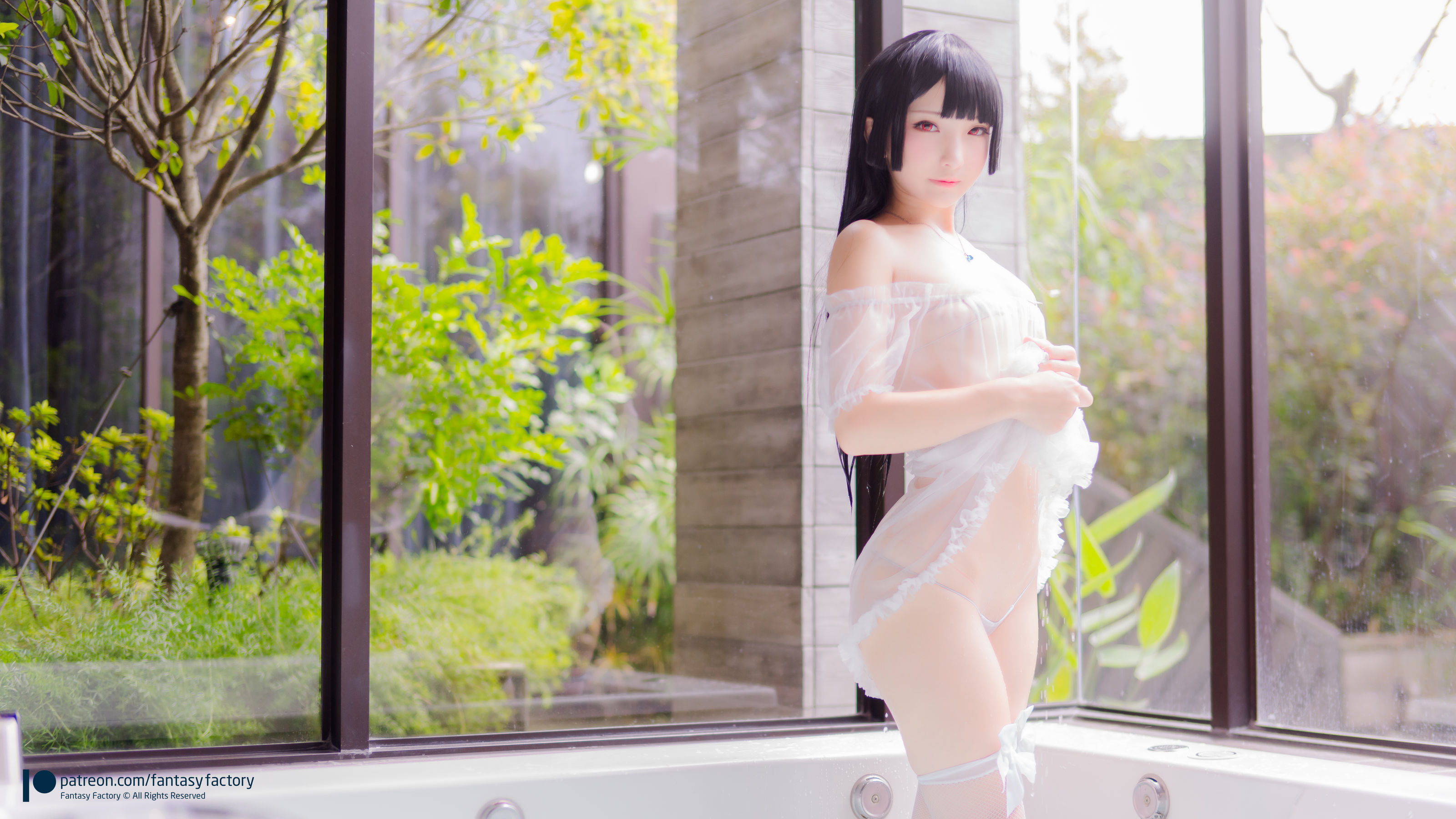 [Cosplay写真] 小丁 《Fantasy Factory》 - 2019.11 黑白 薄纱 网袜/(74P)