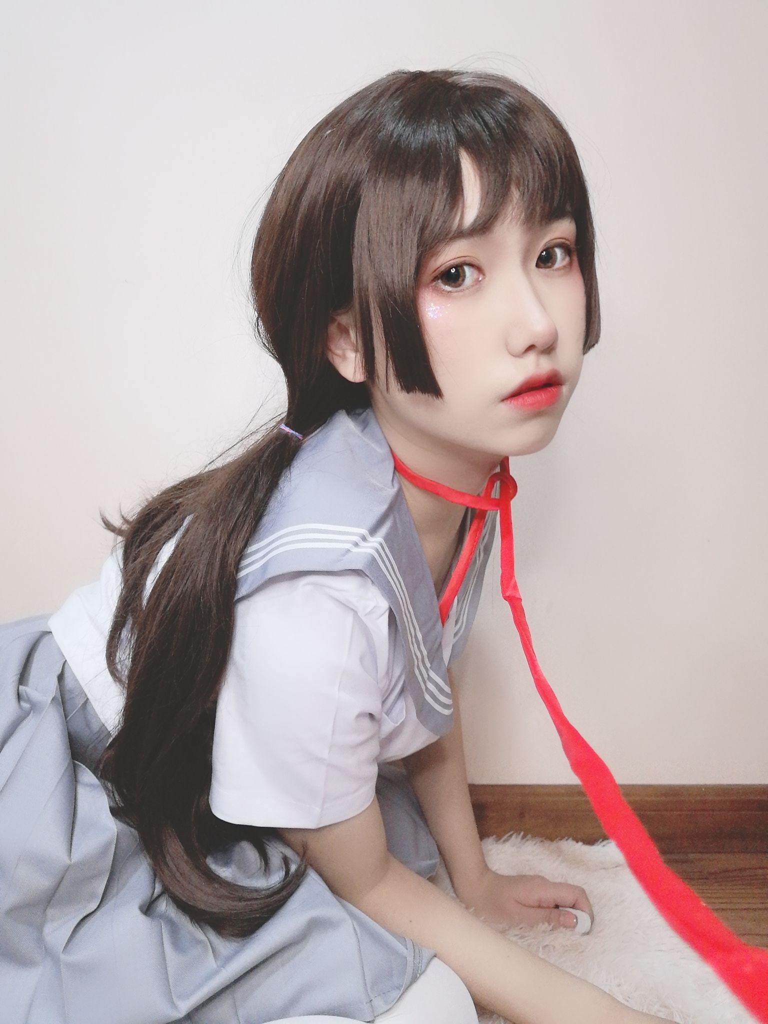 [Cosplay写真] 芋圆侑子SJ_ - 白丝jk/(77P)