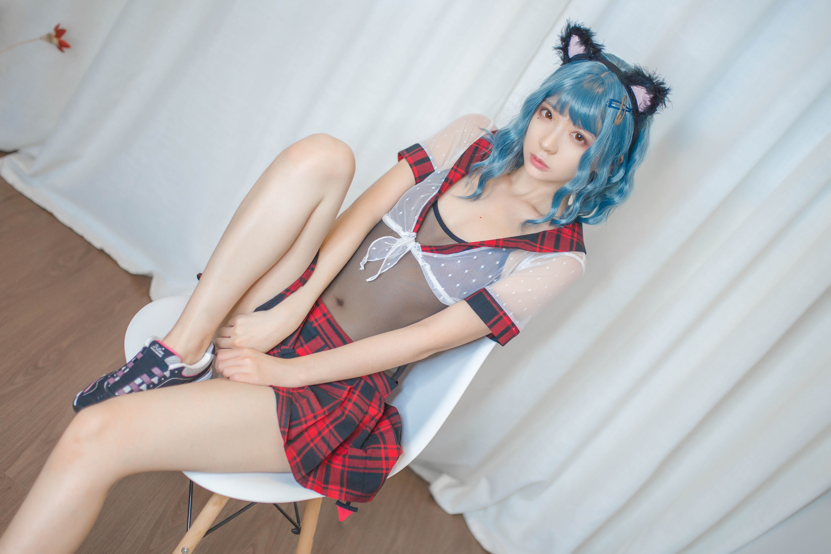 [Cosplay写真] 疯猫ss - 蓝发/(26P)