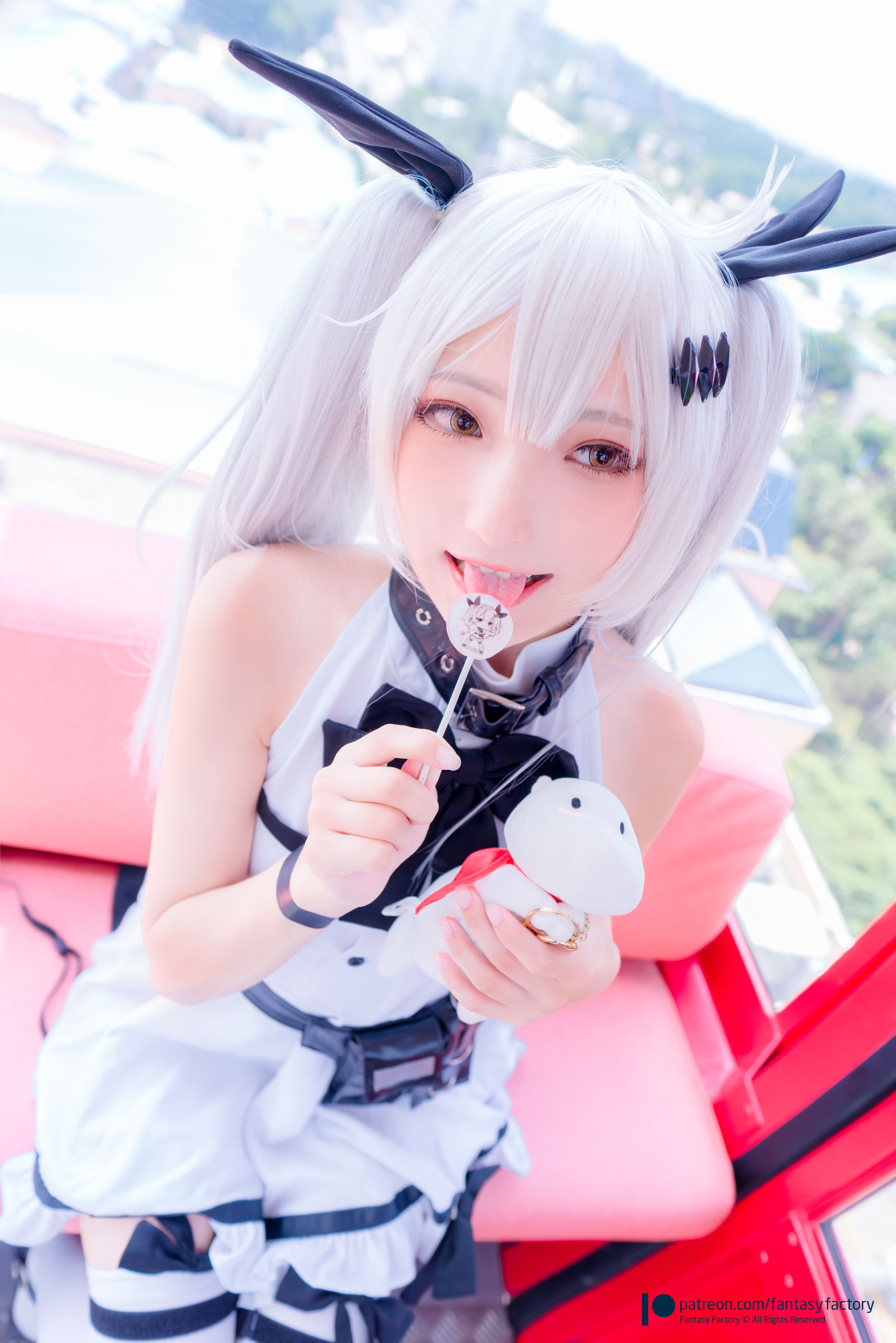 [Cosplay写真] 小丁 《Fantasy Factory》 - 2019.11 黑白 薄纱 网袜/(74P)