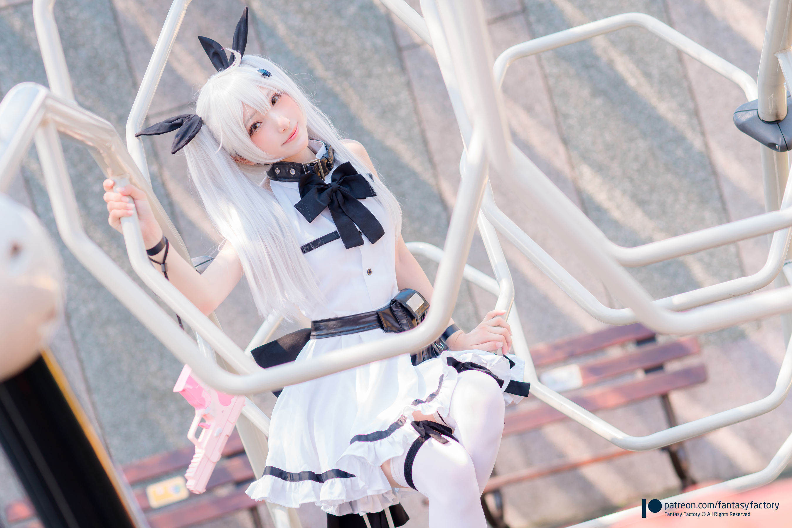 [Cosplay写真] 小丁 《Fantasy Factory》 - 2019.11 黑白 薄纱 网袜/(74P)