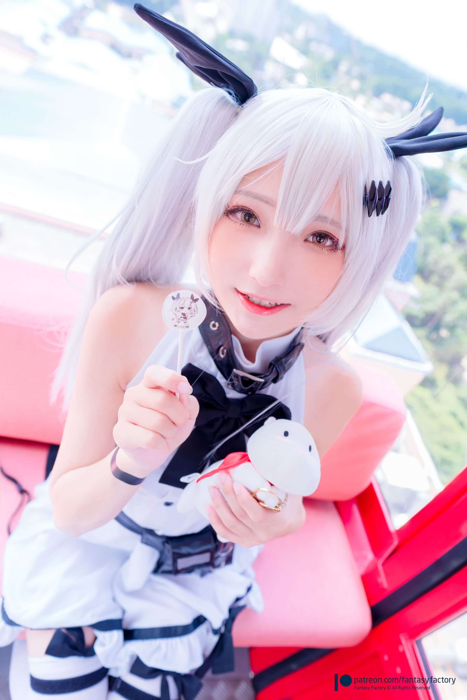 [Cosplay写真] 小丁 《Fantasy Factory》 - 2019.11 黑白 薄纱 网袜/(74P)