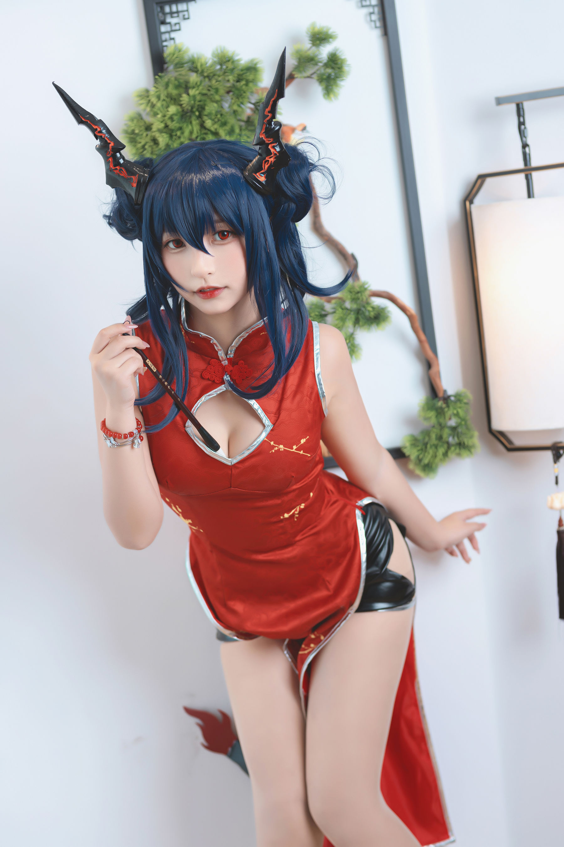 [Cosplay写真] 萝莉神楽坂真冬 - 旗袍魔女/(75P)