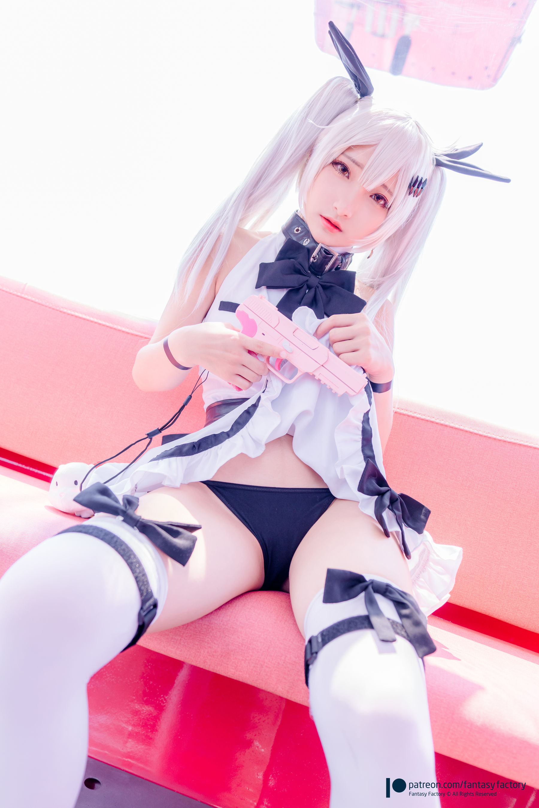 [Cosplay写真] 小丁 《Fantasy Factory》 - 2019.11 黑白 薄纱 网袜/(74P)