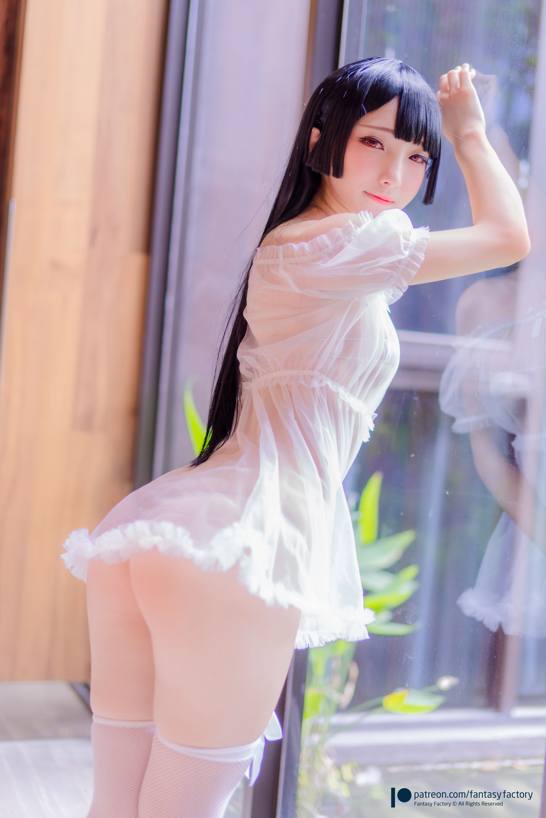 [Cosplay写真] 小丁 《Fantasy Factory》 - 2019.11 黑白 薄纱 网袜/(74P)