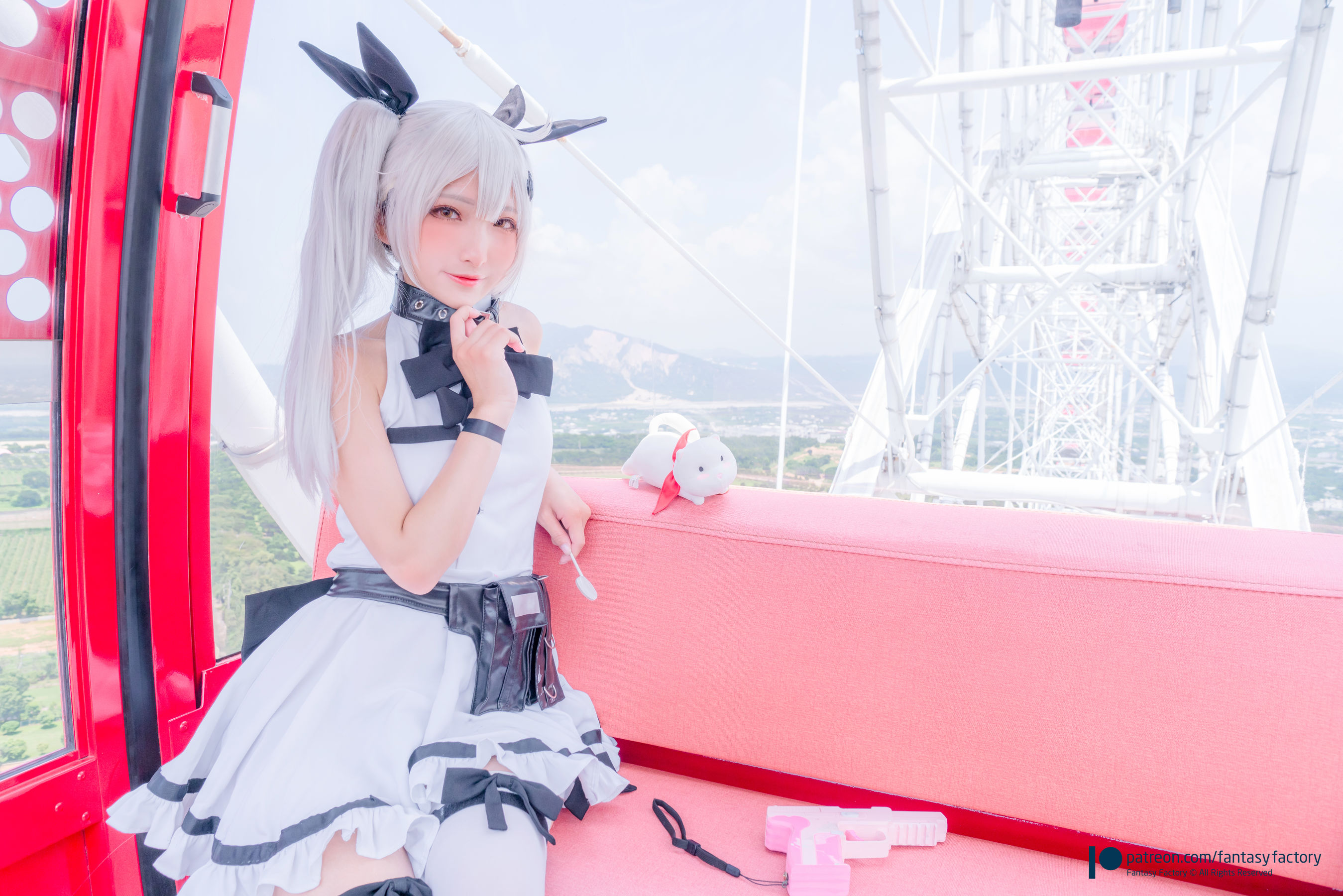 [Cosplay写真] 小丁 《Fantasy Factory》 - 2019.11 黑白 薄纱 网袜/(74P)