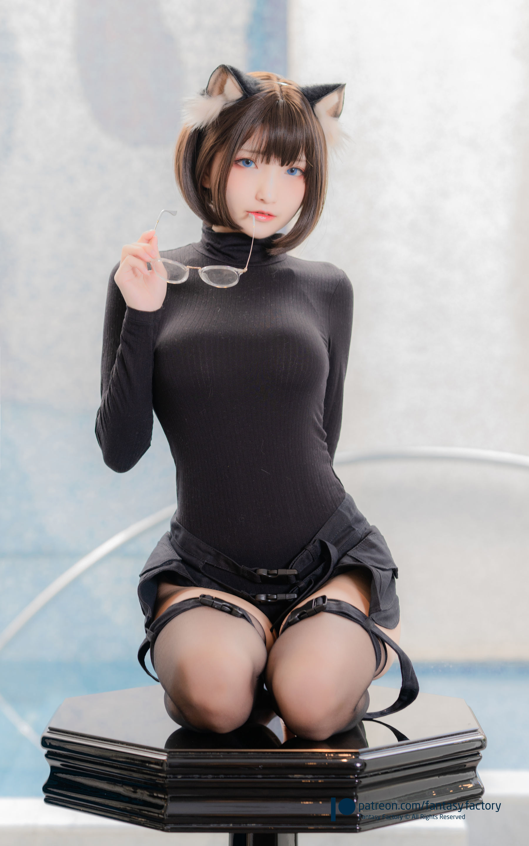 [COS福利] 小丁Cosplay 2020.01 [Fantasy Factory] 黑丝 和服 JK/(89P)