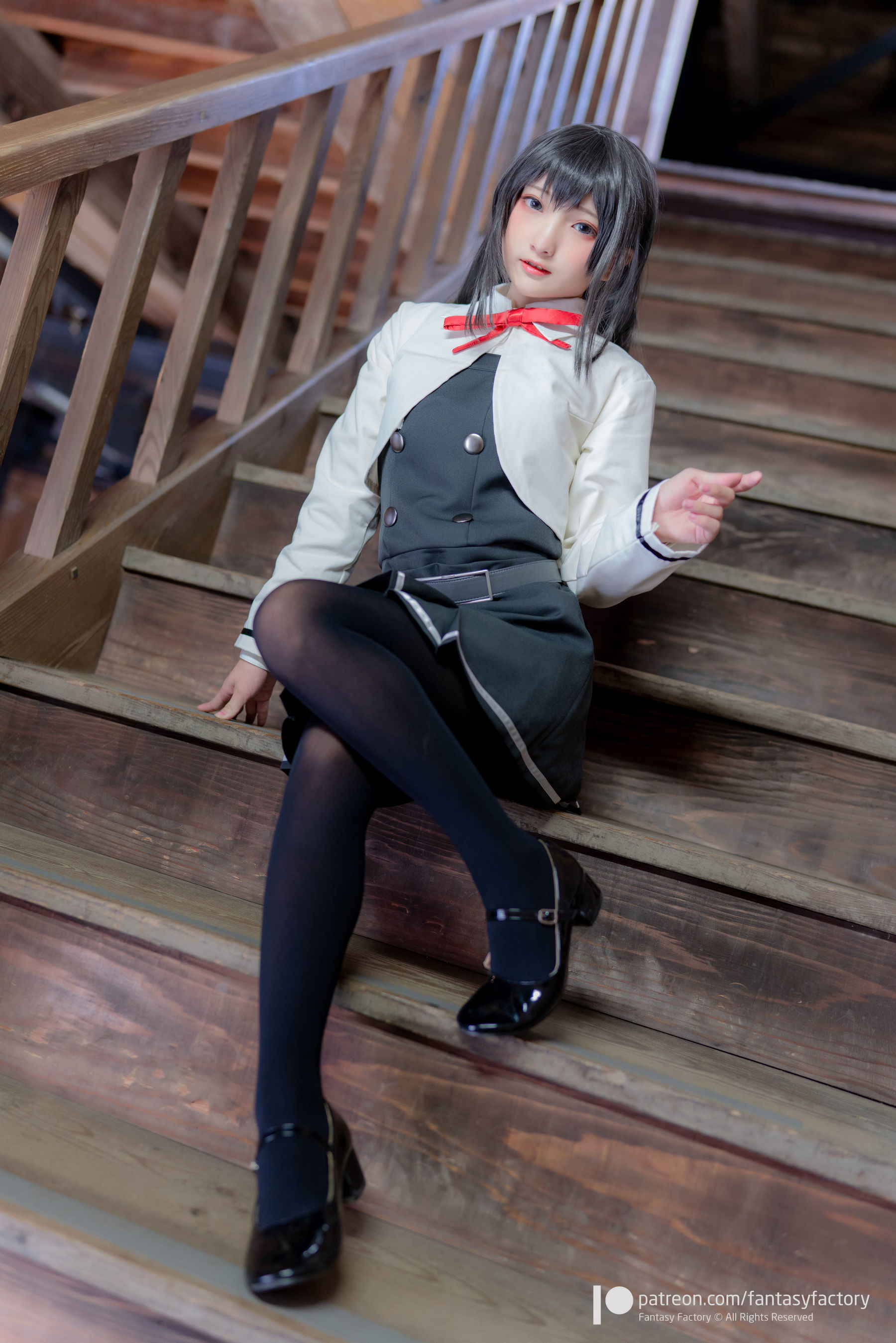 [COS福利] 小丁Cosplay 2020.01 [Fantasy Factory] 黑丝 和服 JK/(89P)