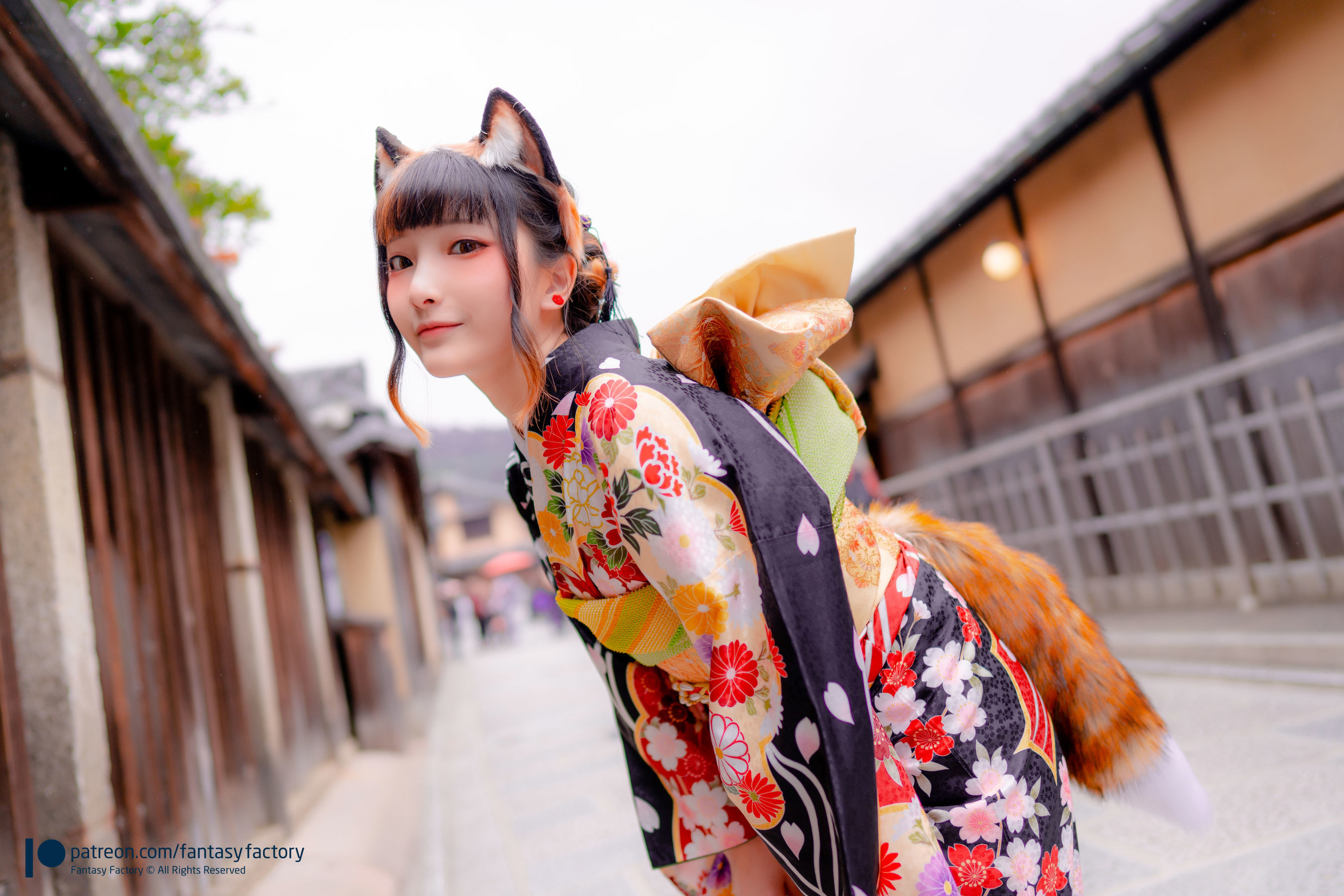 [COS福利] 小丁Cosplay 2020.01 [Fantasy Factory] 黑丝 和服 JK/(89P)