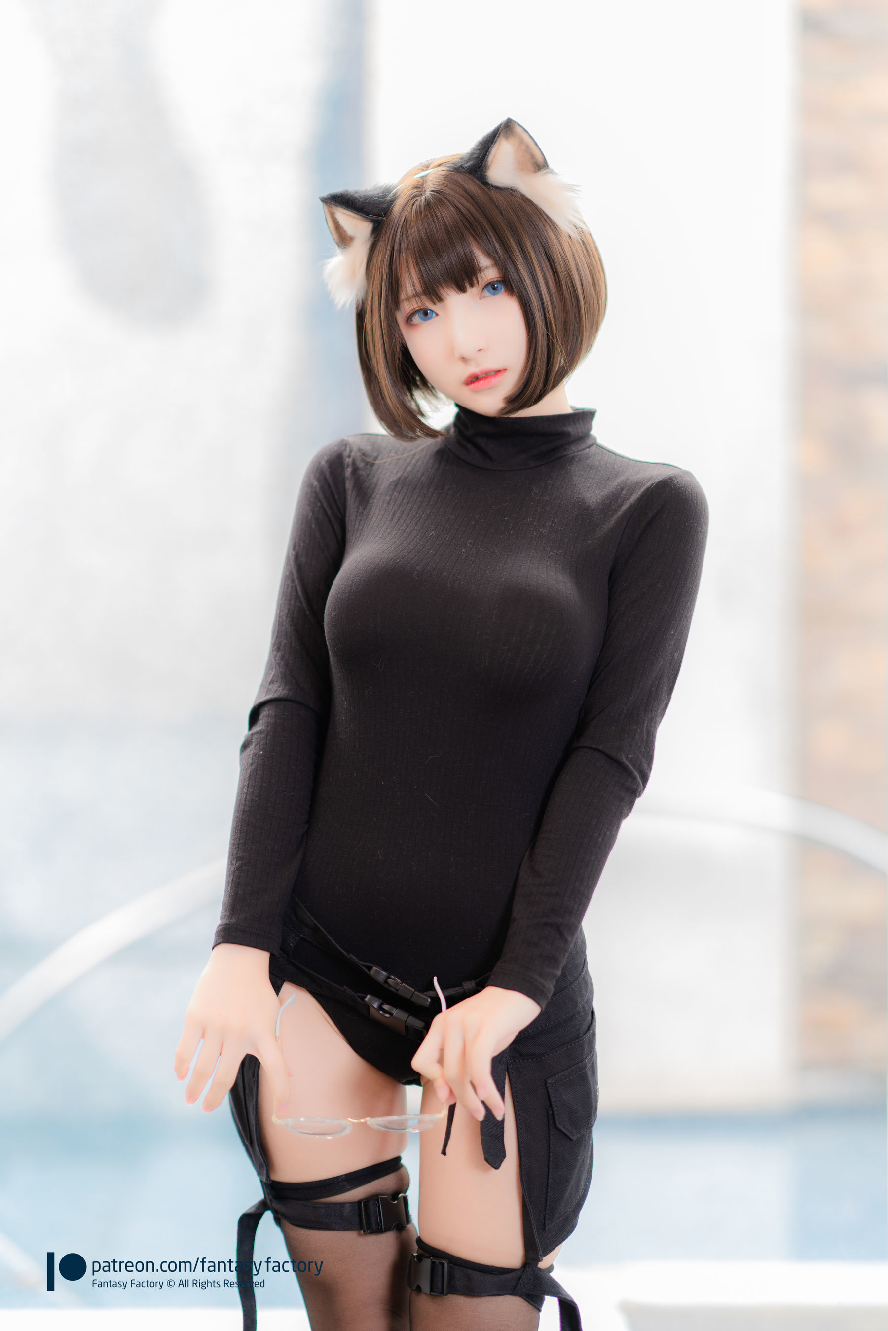 [COS福利] 小丁Cosplay 2020.01 [Fantasy Factory] 黑丝 和服 JK/(89P)