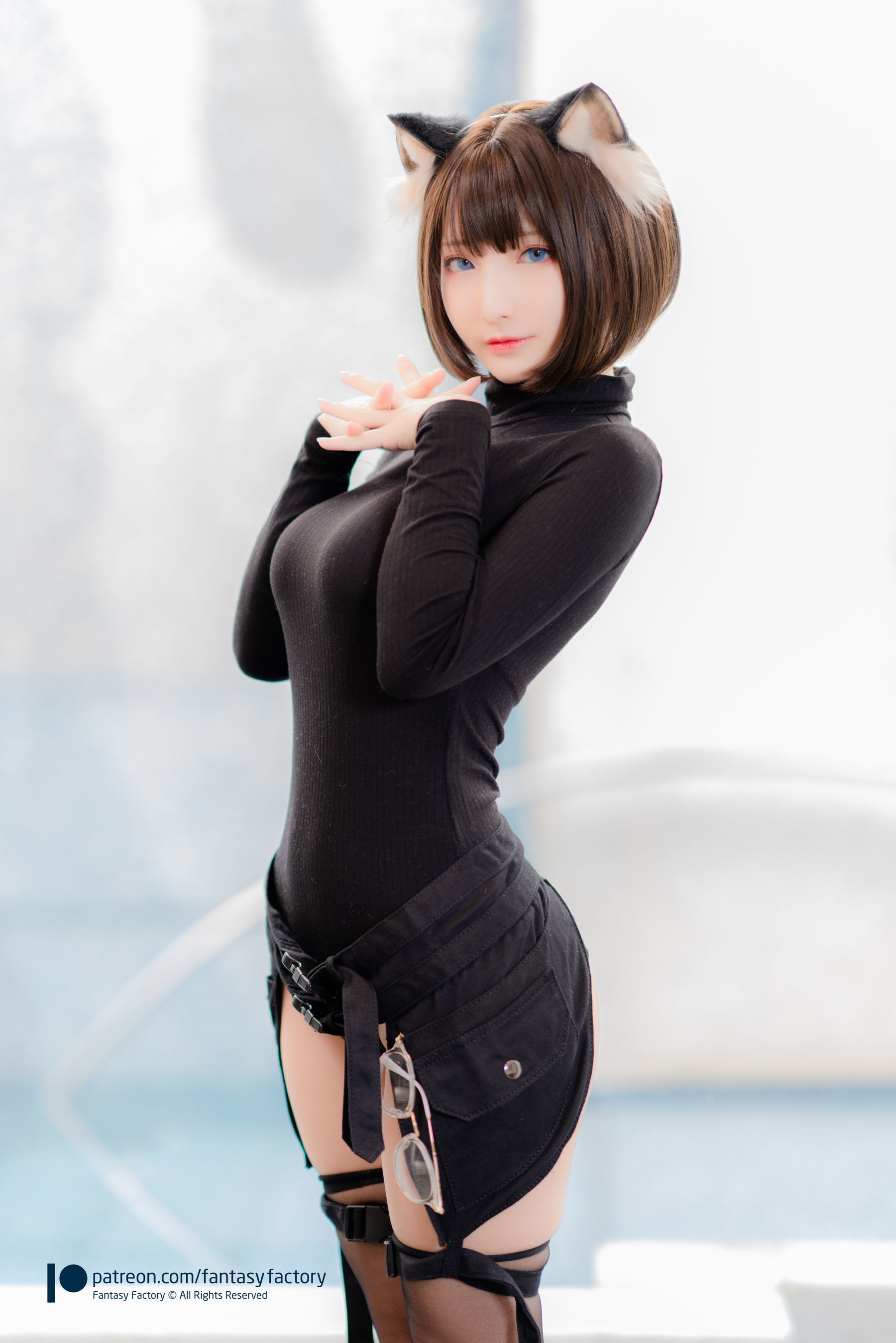 [COS福利] 小丁Cosplay 2020.01 [Fantasy Factory] 黑丝 和服 JK/(89P)